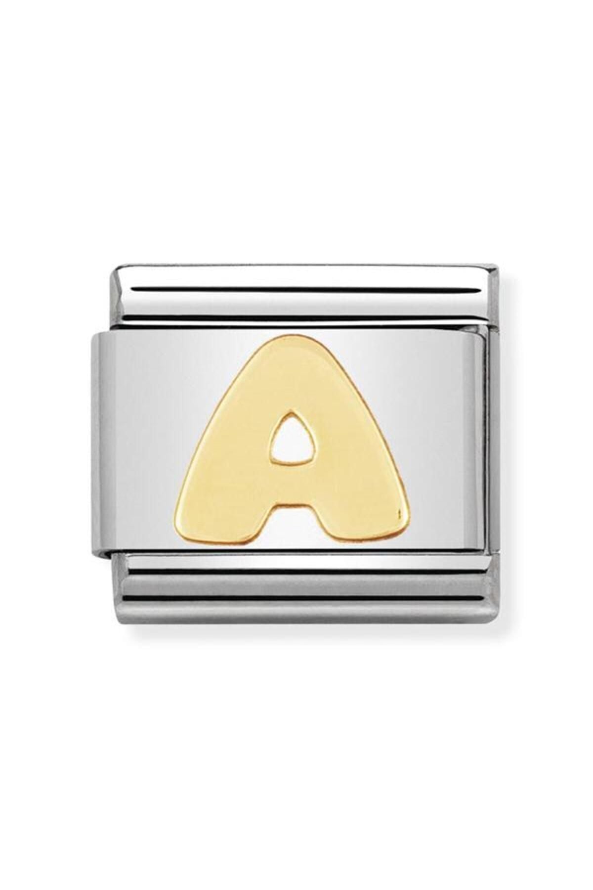 Composable Classic Dekoratif Link - Harfler - A Harfi - (01 A) 18k Altın