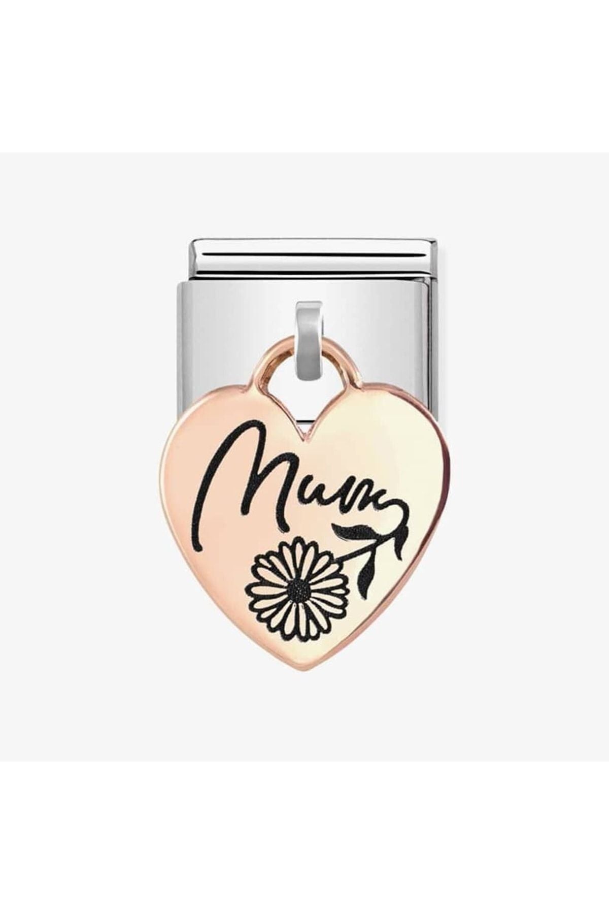 Classic Dekoratif Charm - Charm Plakalar - Kalp Anne -  9K Rose Altın