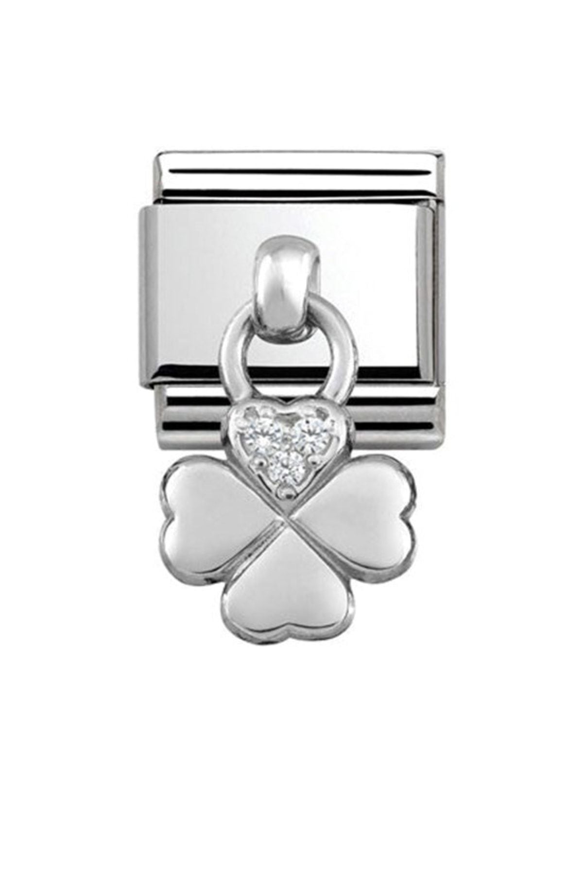 Classic Dekoratif Charm - Charm Semboller - Dört yapraklı yonca -  925 Gümüş