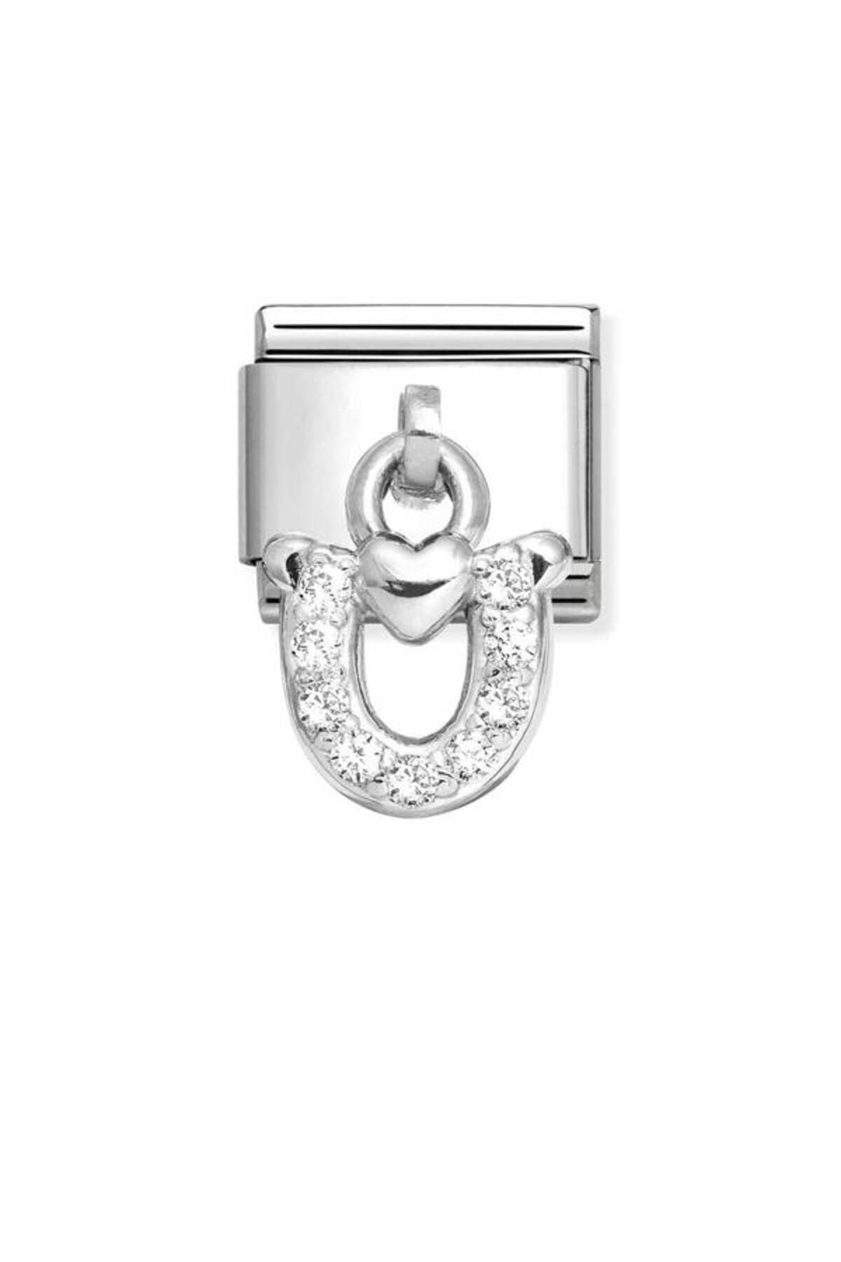 Classic Dekoratif Charm - Charm Semboller - Nal -  925 Gümüş