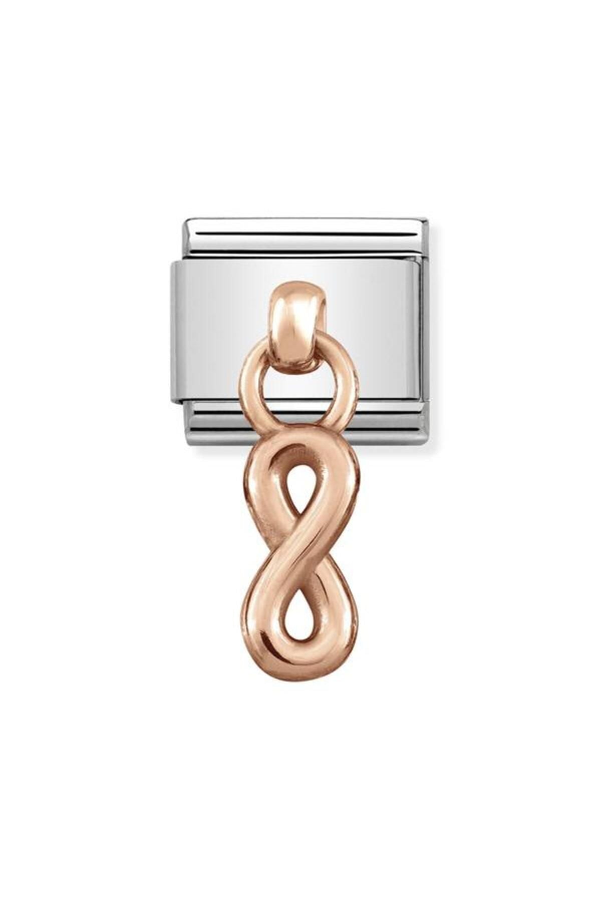 Classic Dekoratif Charm - Charm - Sonsuzluk - (10 Infinity) 9K Rose Altın