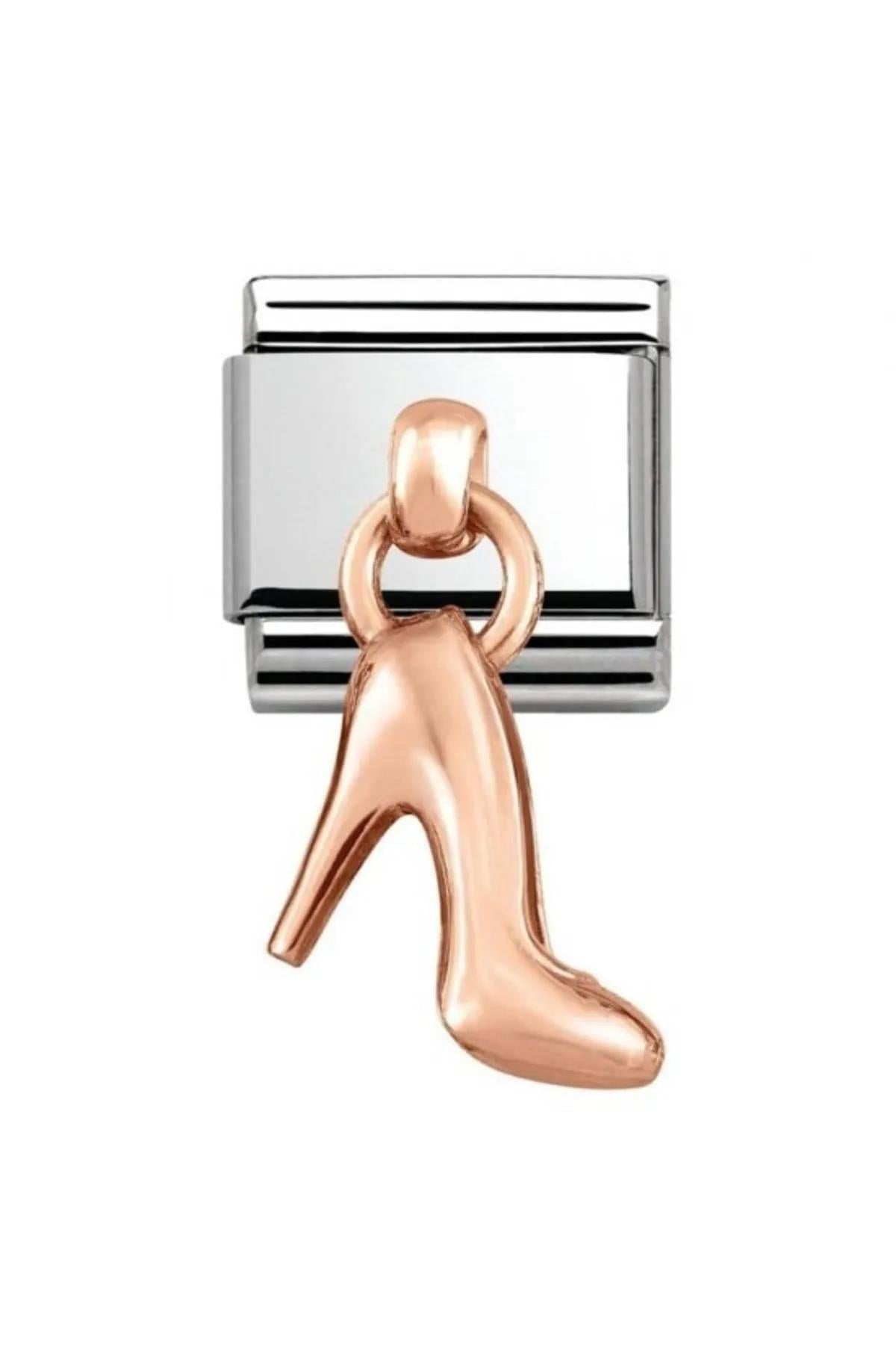 Classic Dekoratif Charm - Charm - Topuklu - (07 Stiletto) 9K Rose Altın
