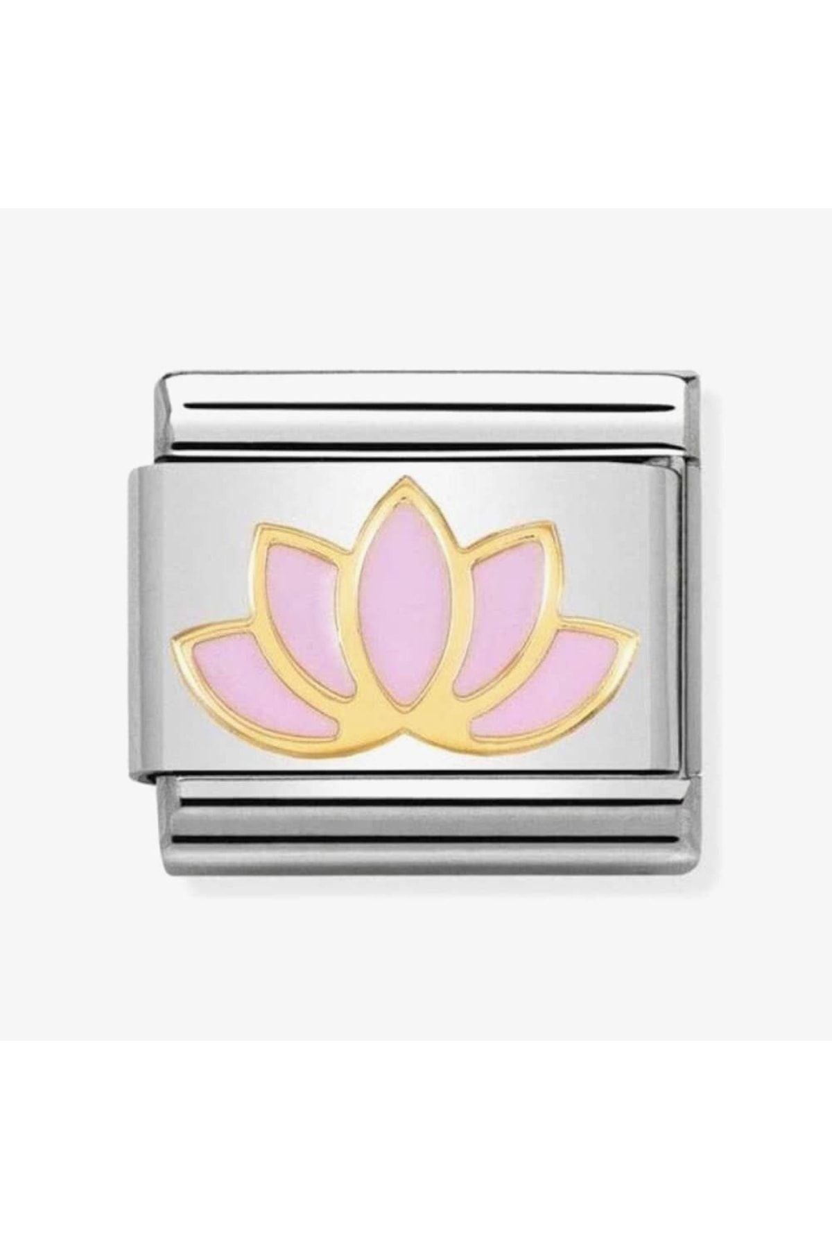 Classic Dekoratif Link - Doğa - Lotus çiçeği - (17 Lotus flower) 18K Altın