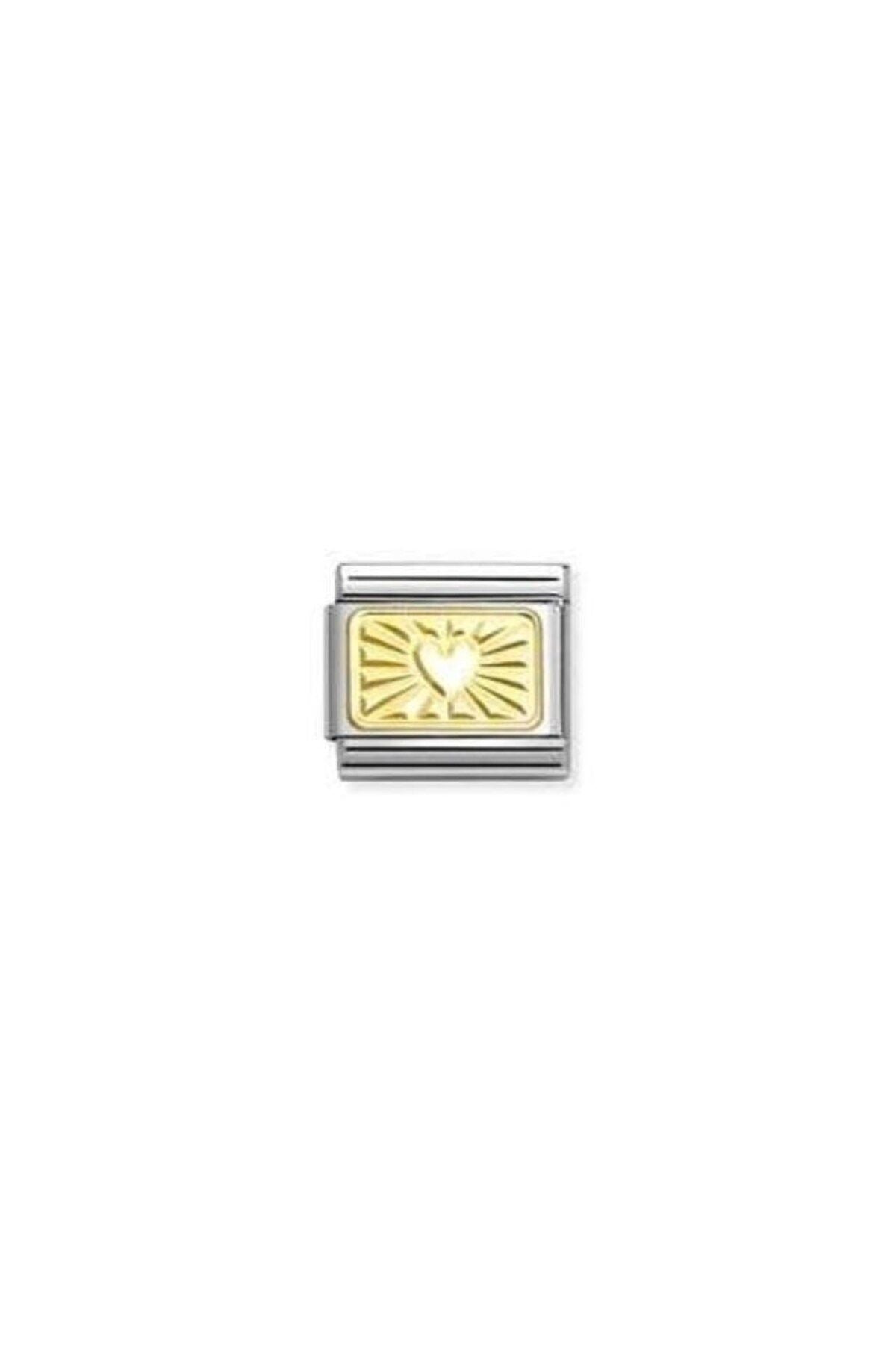 Classic Dekoratif Link - Gravür - Elmas Kalp - (58 Diamond heart) 18K Altın