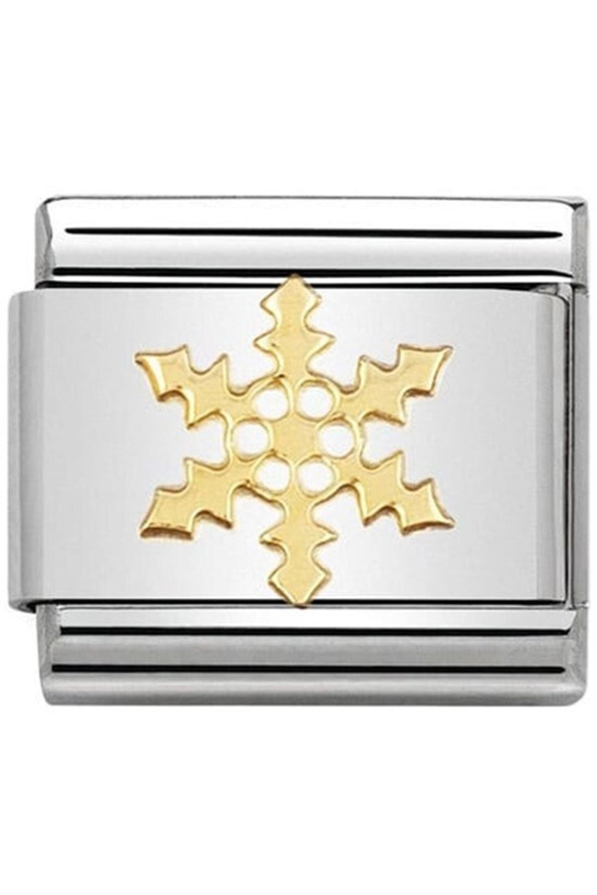 Classic Dekoratif Link - Günlük Hayat - Kar Tanesi - (14 Snowflake) 18K Altın