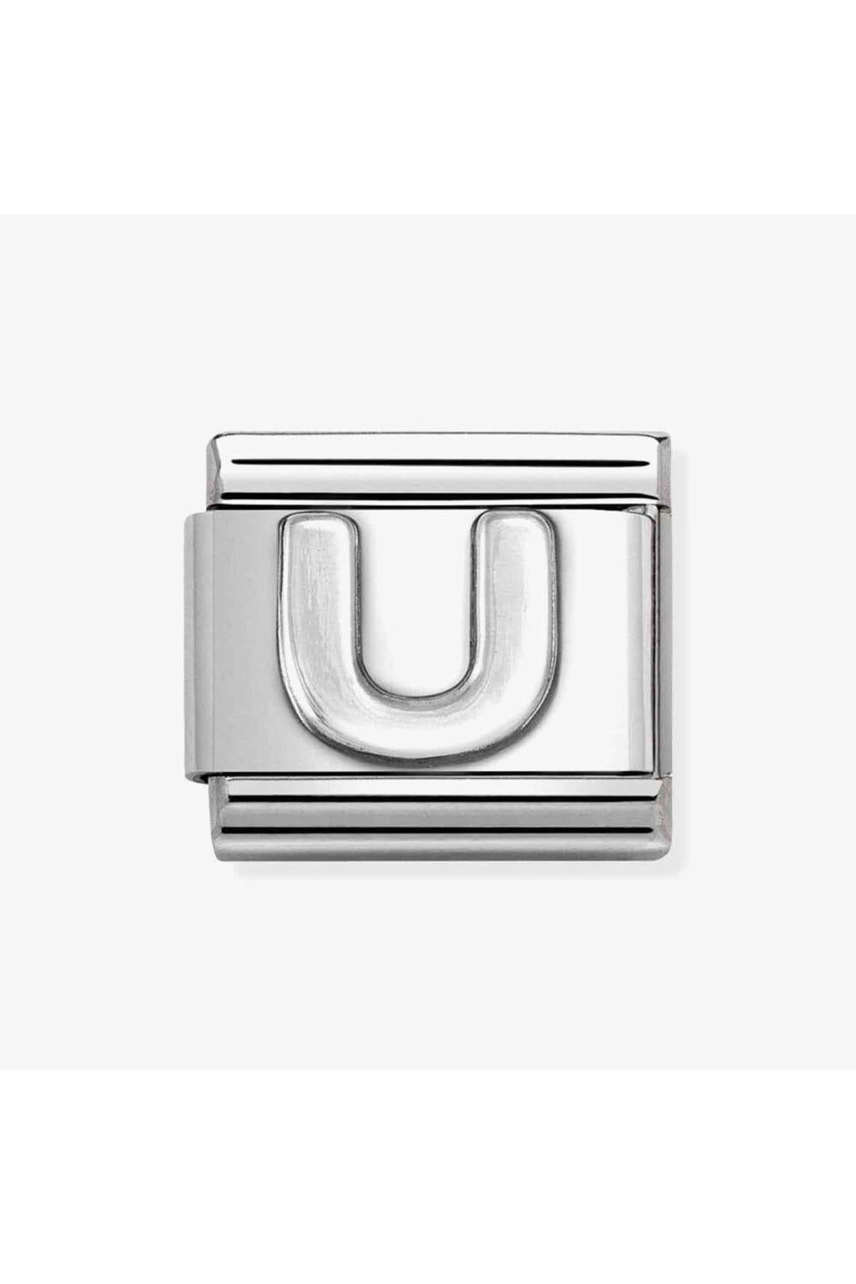 Classic Dekoratif Link - Harfler - U - (21 U) 925 Gümüş