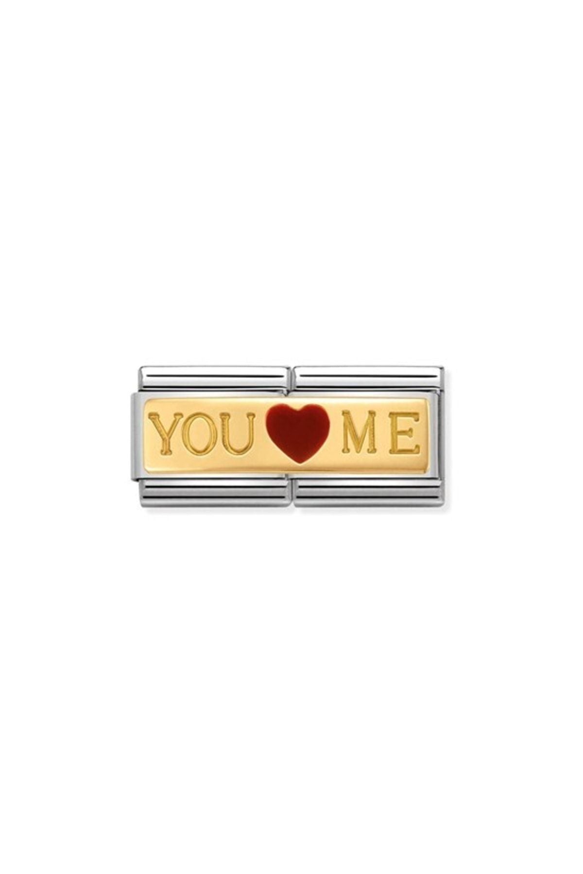 Classic Dekoratif Link - İkili Gravür - Sen ve ben - (01 You And Me) 18K Altın