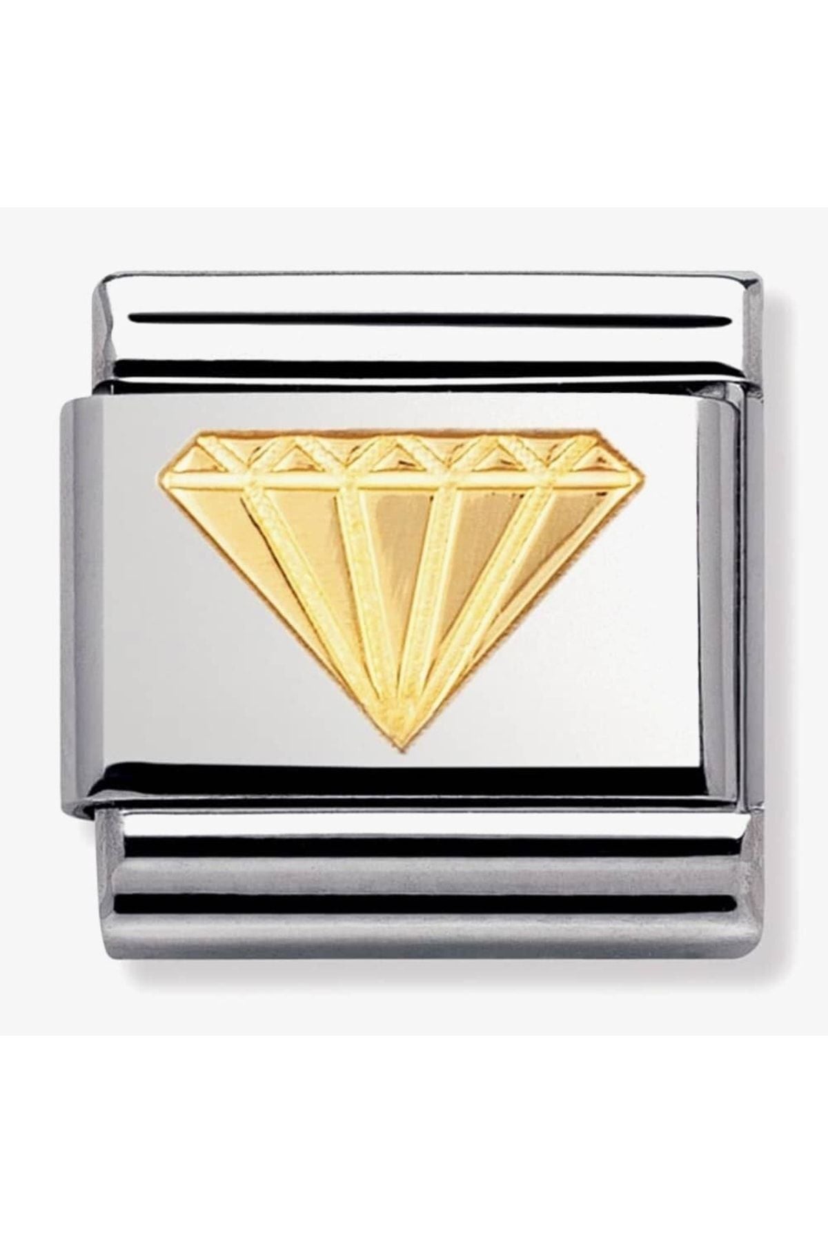 Classic Dekoratif Link - İyi Şans - Elmas - (03 Diamond) 18K Altın