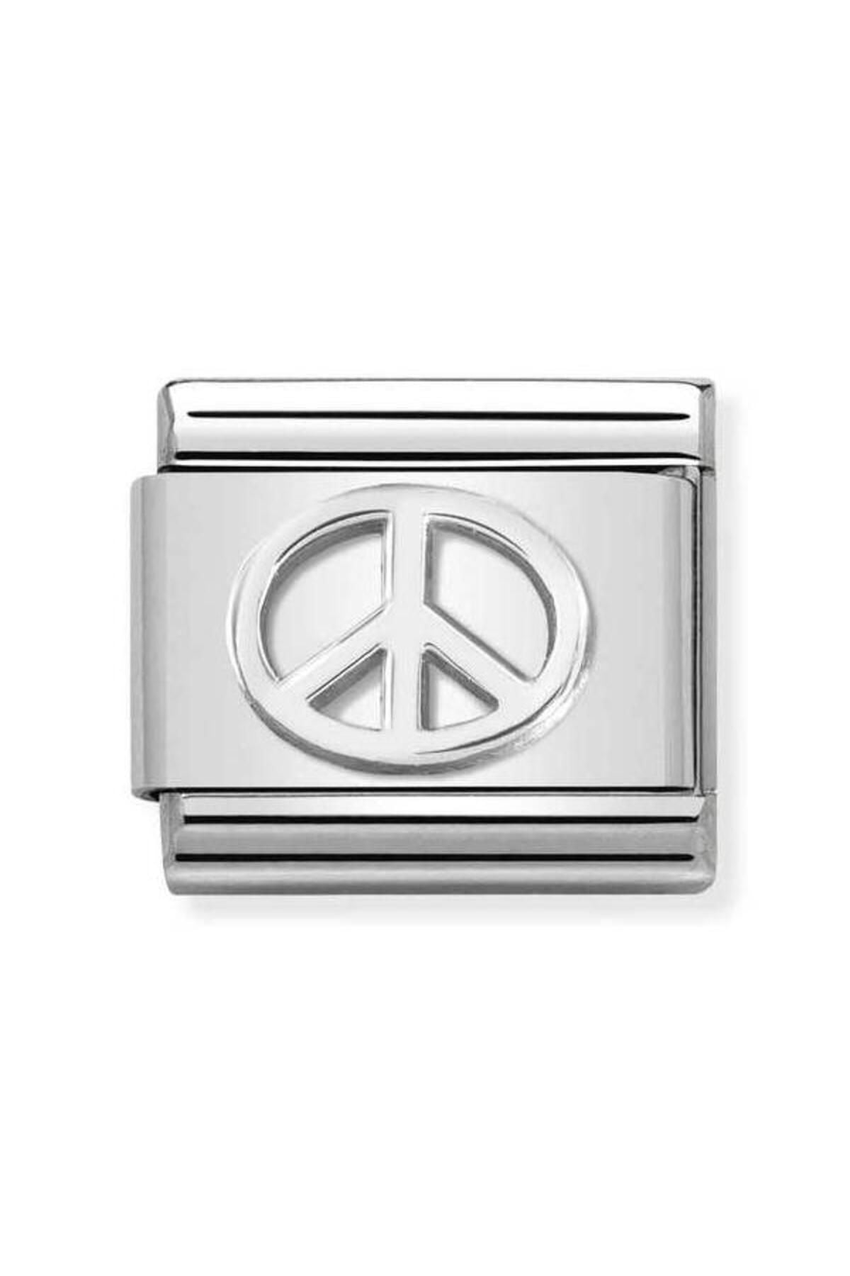 Classic Dekoratif Link - Semboller - Barış - (04 Peace symbol) 925 Gümüş