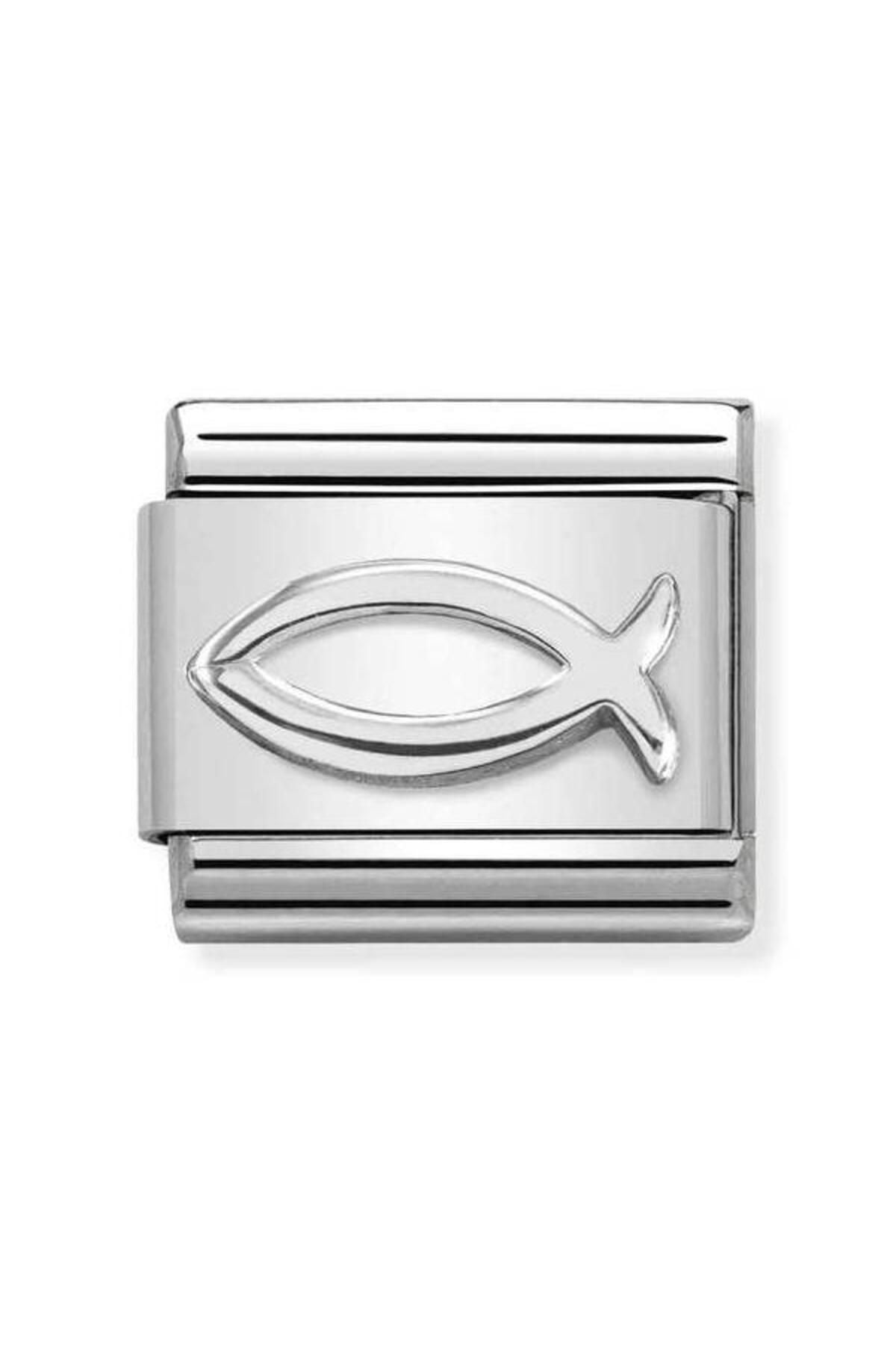 Classic Dekoratif Link - Semboller - Ichthys - (03 Ichthys) 925 Gümüş