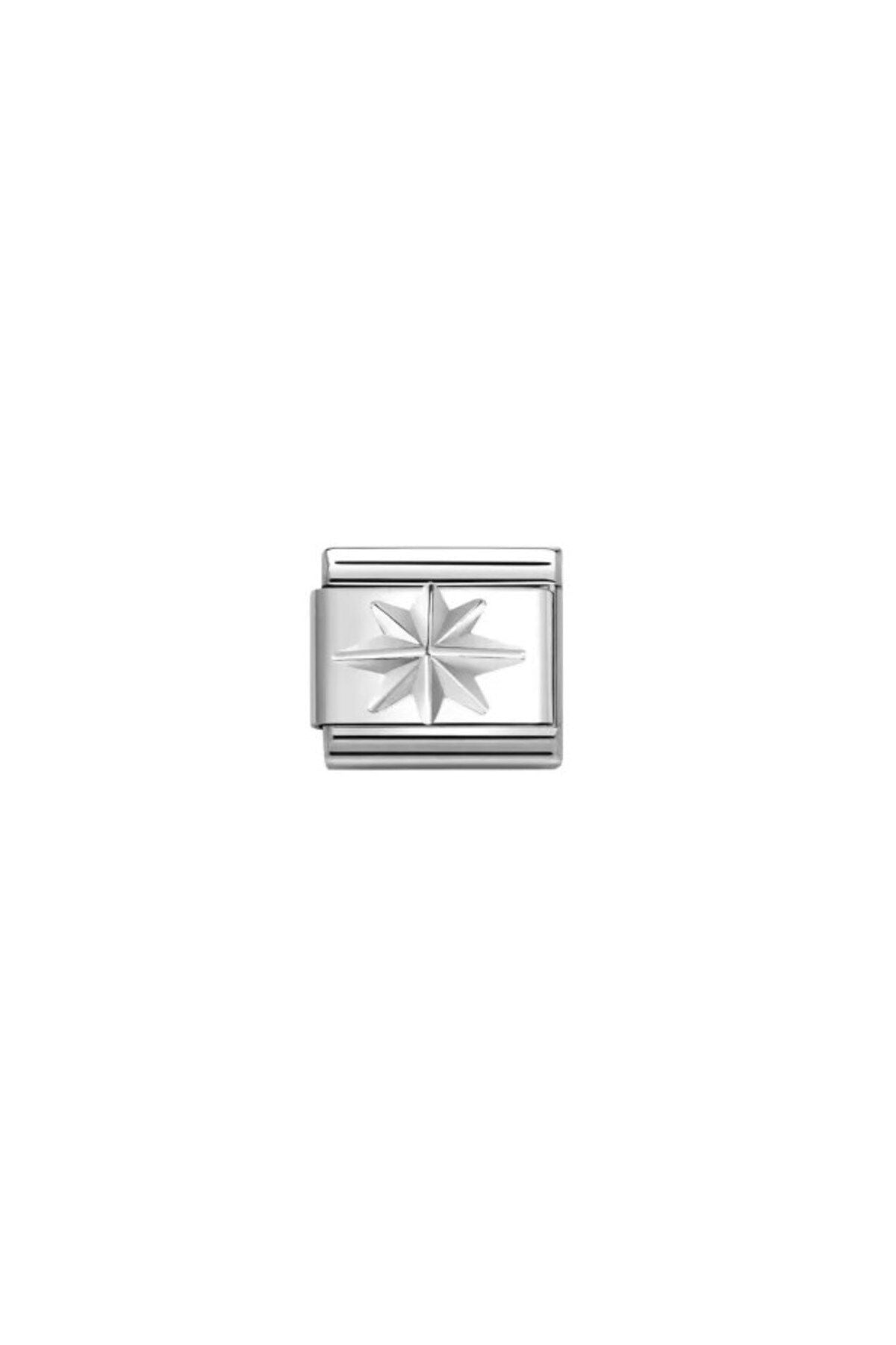 Classic Dekoratif Link - Semboller - Rüzgar gülü - (06 Wind rose) 925 Gümüş