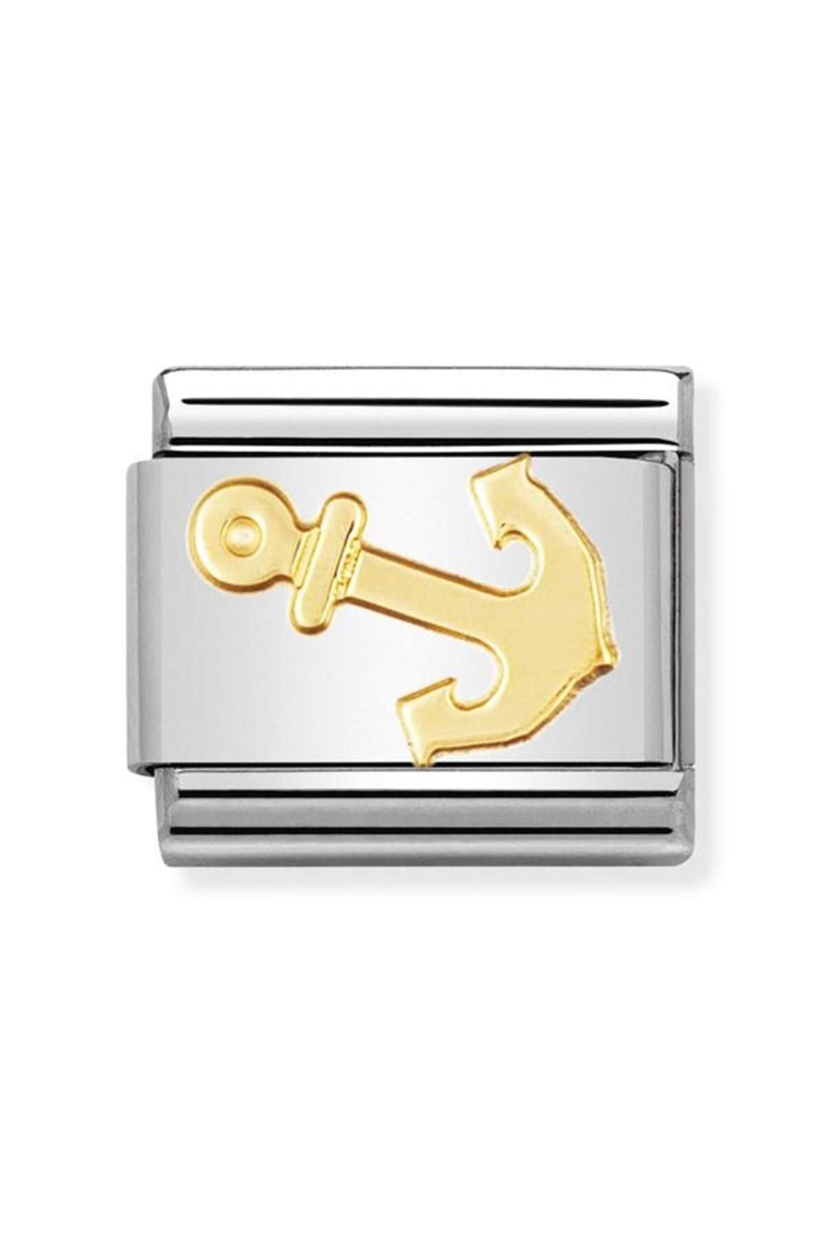 Classic Dekoratif Link - Spor - Çapa - (15 Anchor) 18K Altın