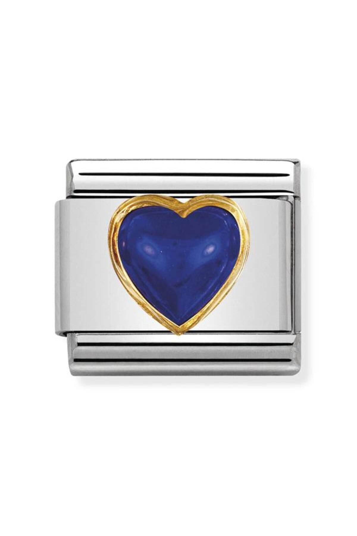Classic Dekoratif Link - Taşlar Kalpler - Kalp Lapis - (09 LAPIS) 18K Altın