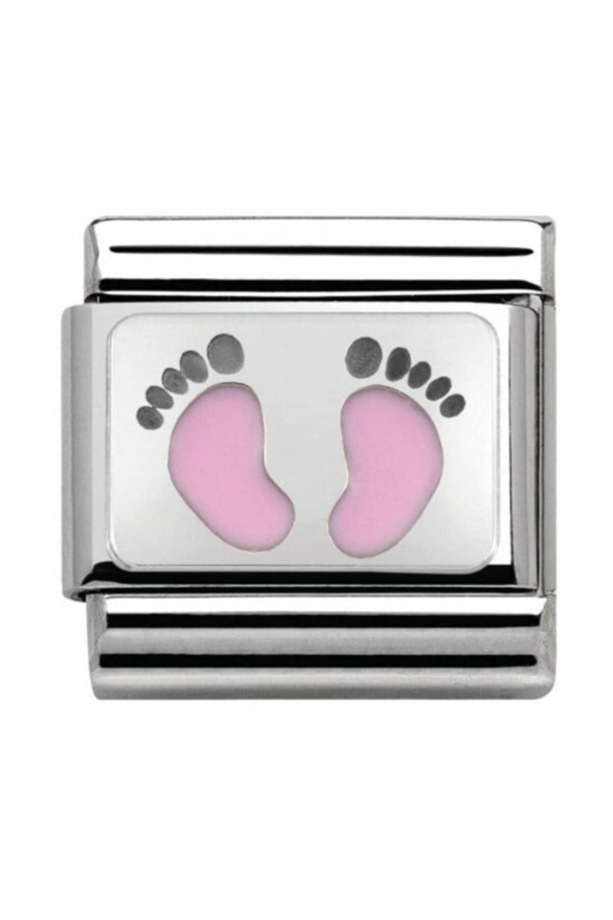 Classıc Silvershine My Family Pink Baby Feet Charm