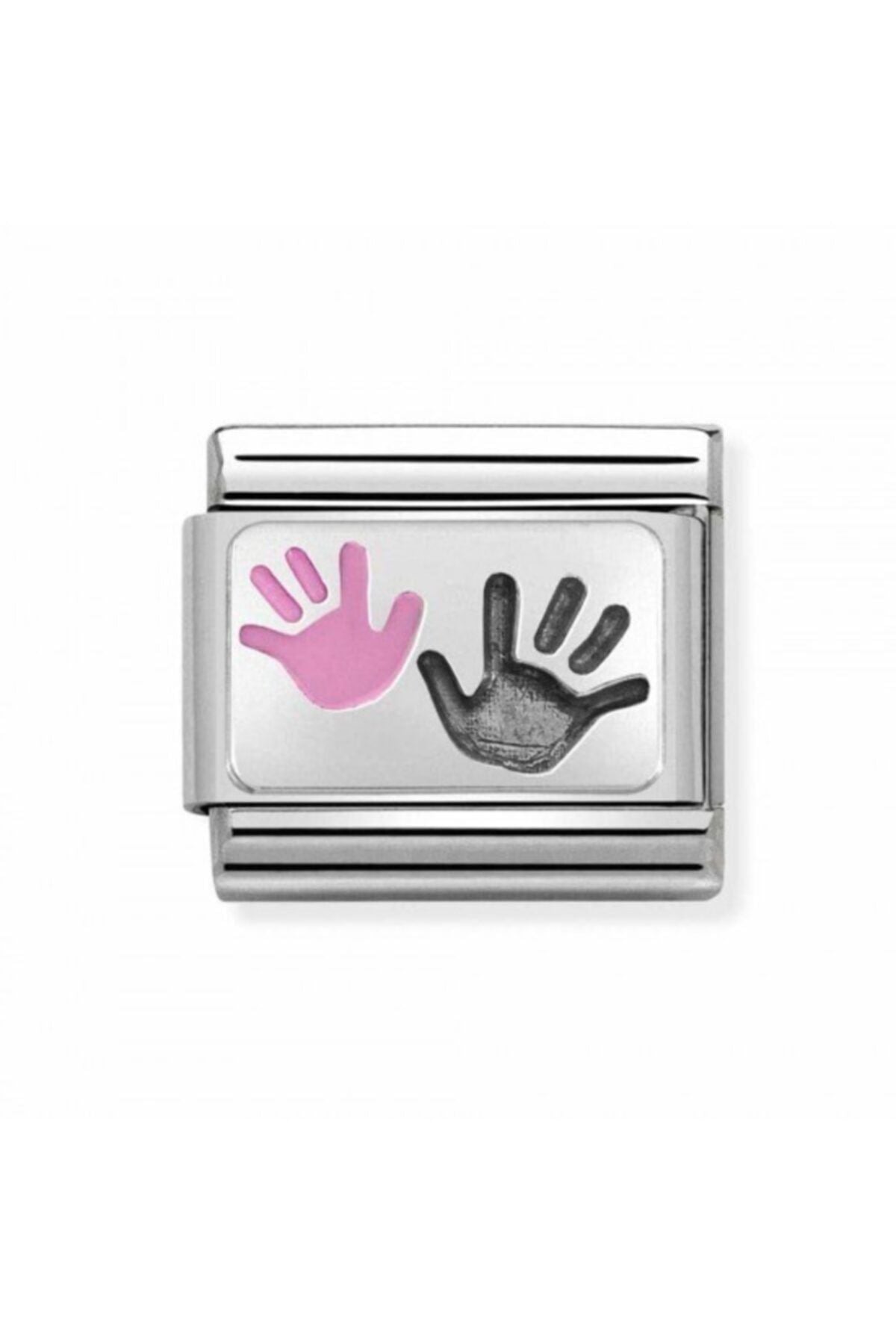 Classıc Silvershine Parent & Child Hands Charm
