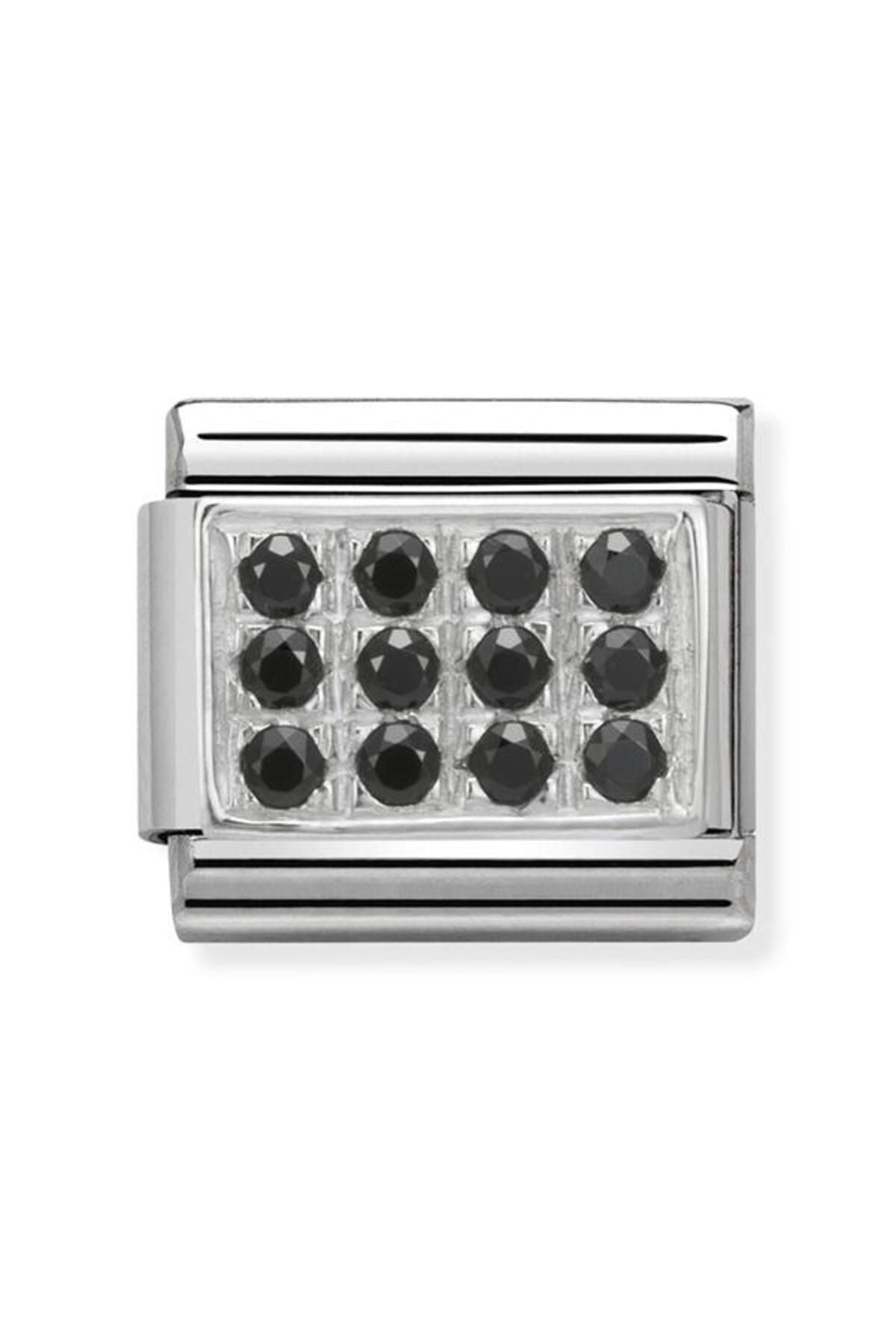 Composable Cl Pave In Stainless Steel, Cubic Zirconia And 925 Silver (10_black Cz)