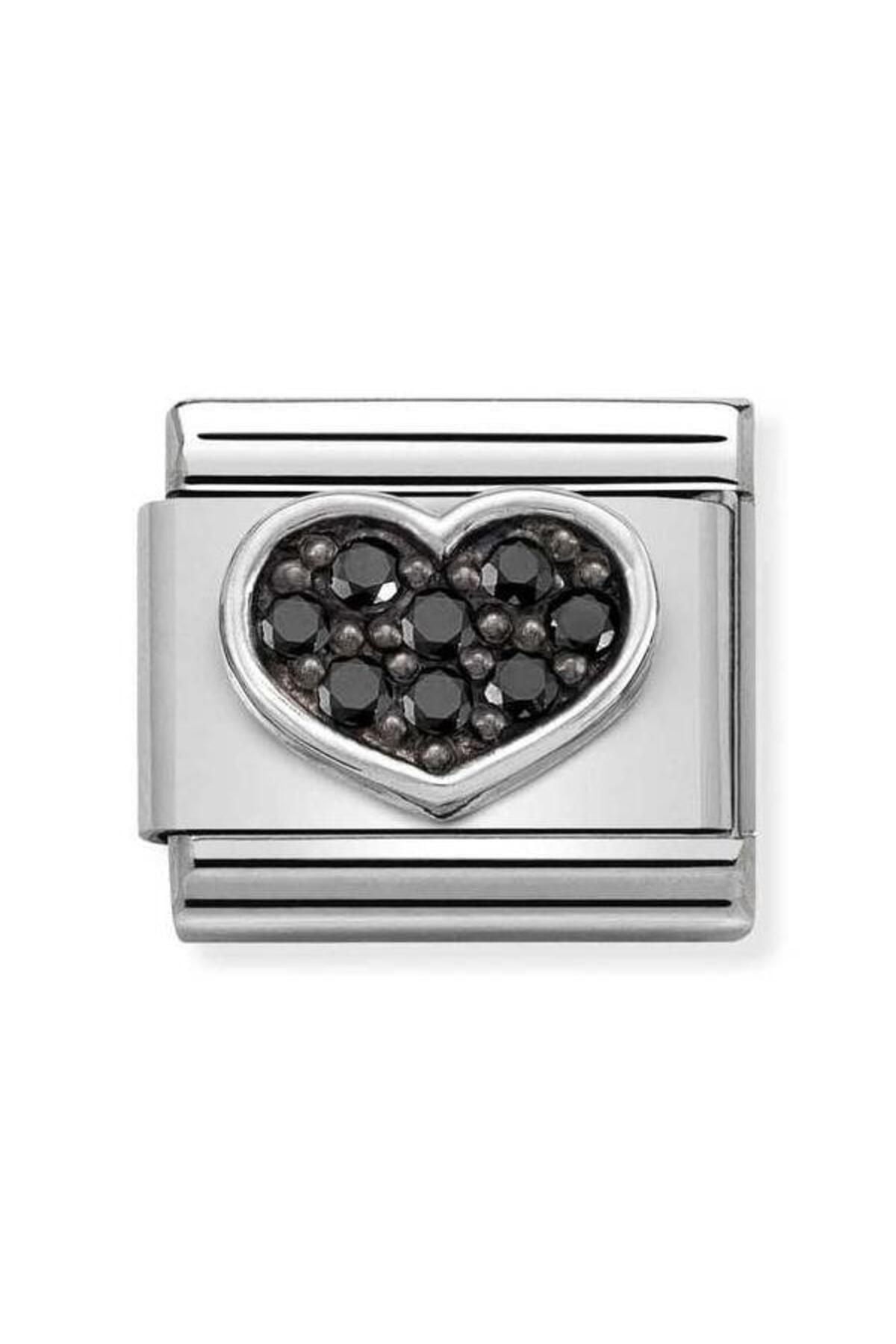 Composable Cl Symbols Ox Steel, Cz And Silver 925 (07_black Heart)
