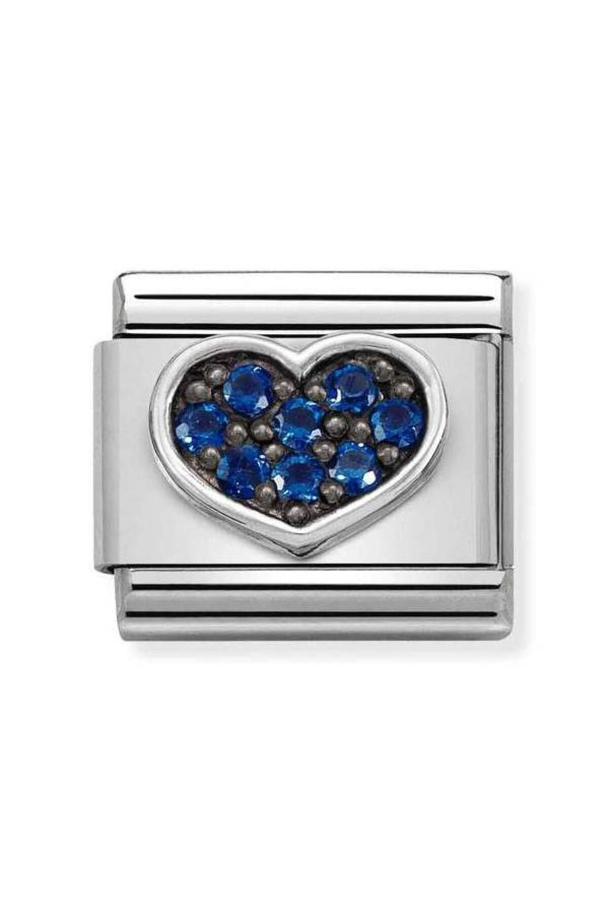 Composable Cl Symbols Ox Steel, Cz And Silver 925 (08_blue Heart)