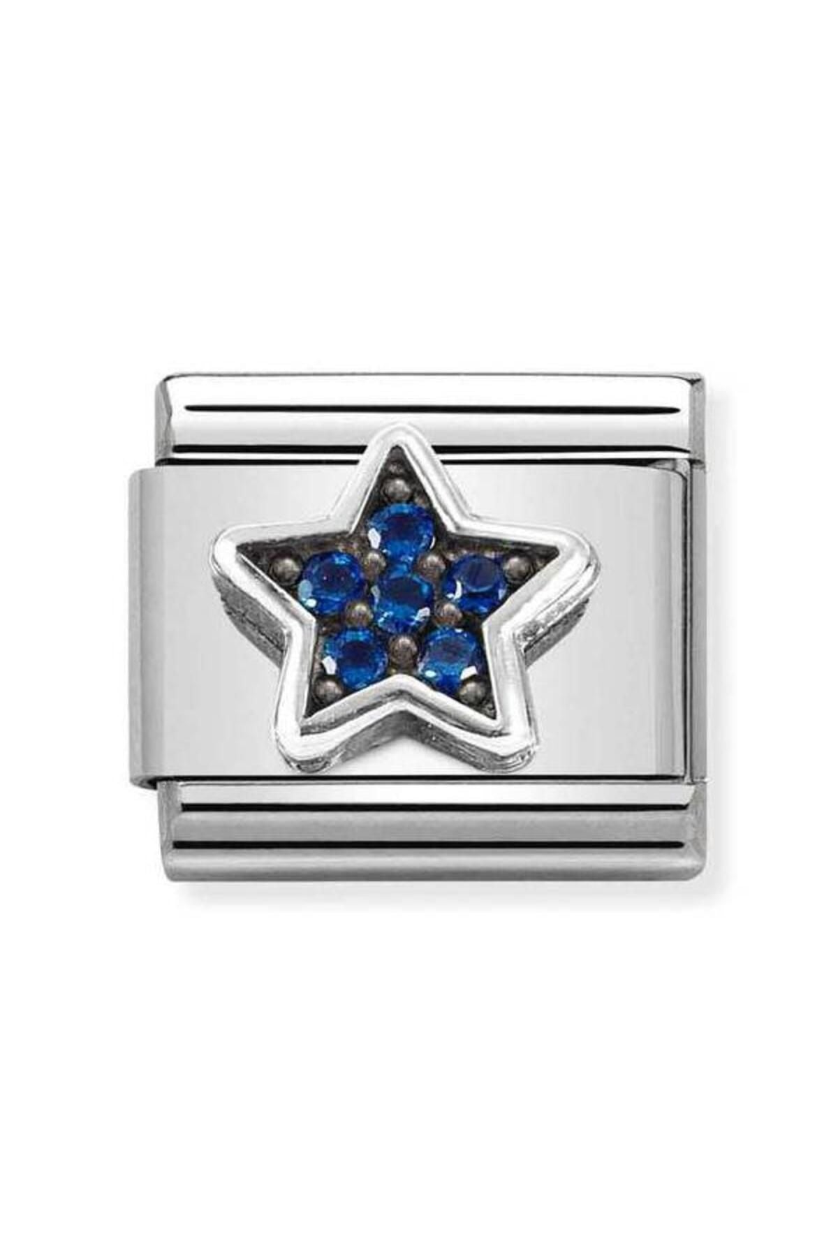 Composable Cl Symbols Ox Steel, Cz And Silver 925 (09_blue Star)