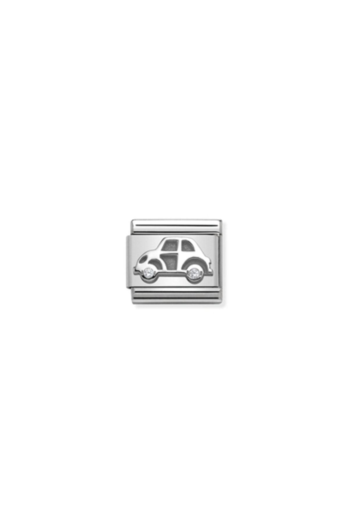 Composable Cl Symbols Stainless Steel , Silver 925, And Cubic Zirconia (05_car)