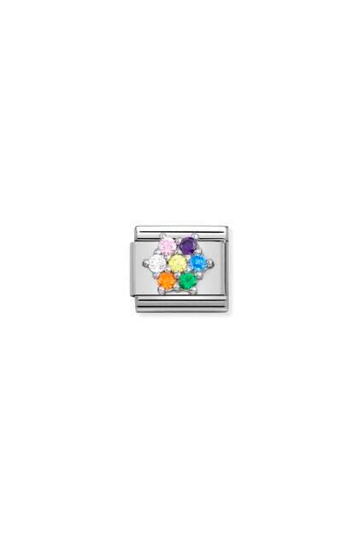 Composable Cl Symbols Steel, Cz And Silver 925 Rıch (05_raınbow Flower)