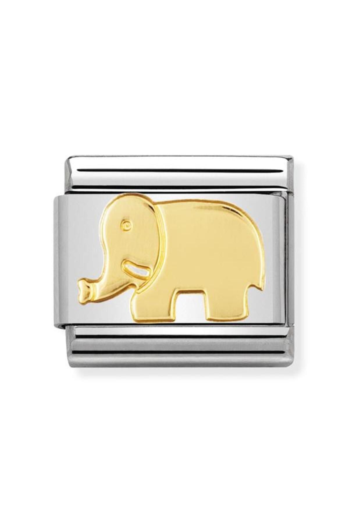Composable Classic Anımals (earth) In Stainless Steel With 18k Gold (08_elephant)