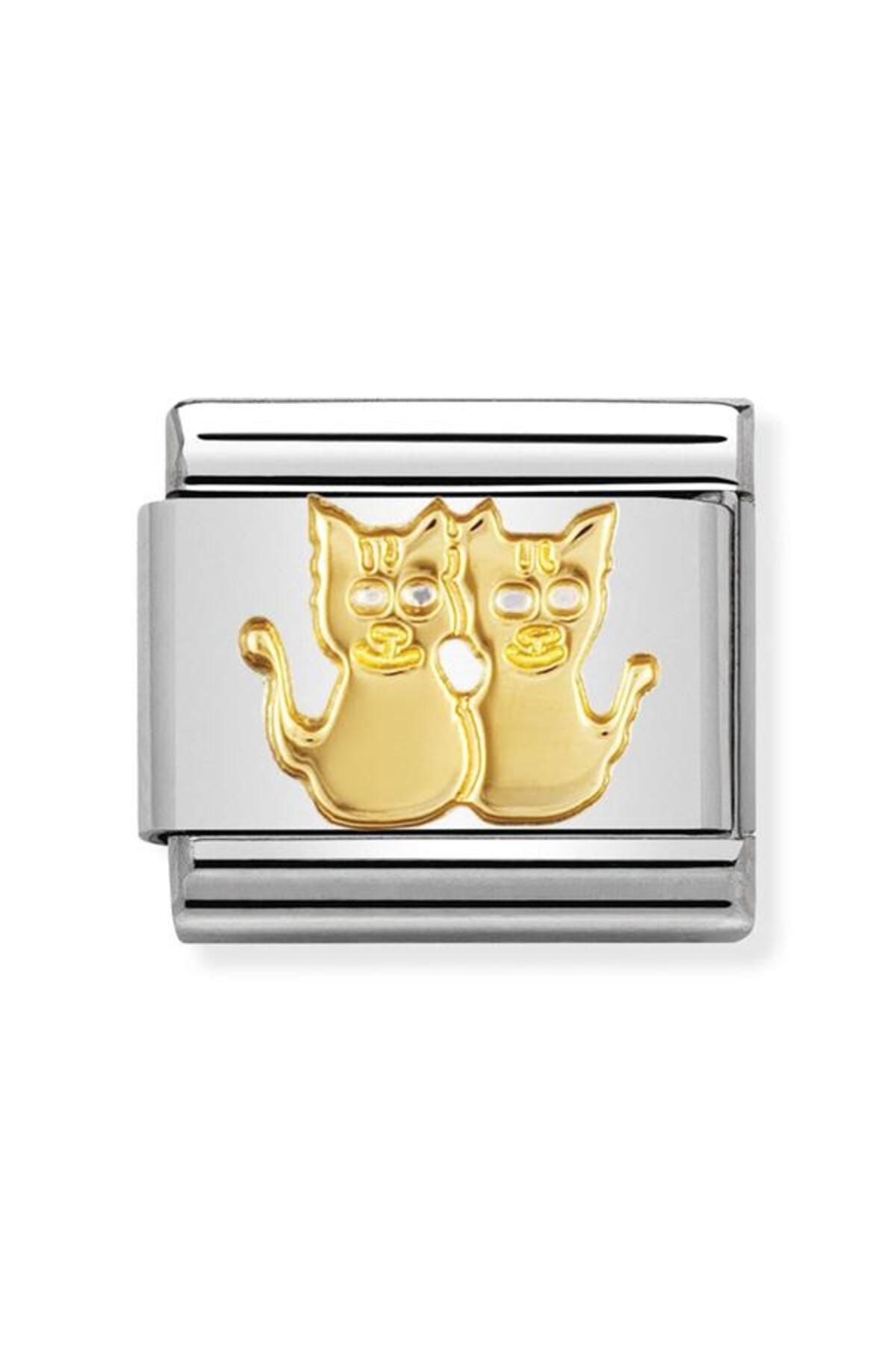 Composable Classic Anımals (earth) In Stainless Steel With 18k Gold (13_cats)
