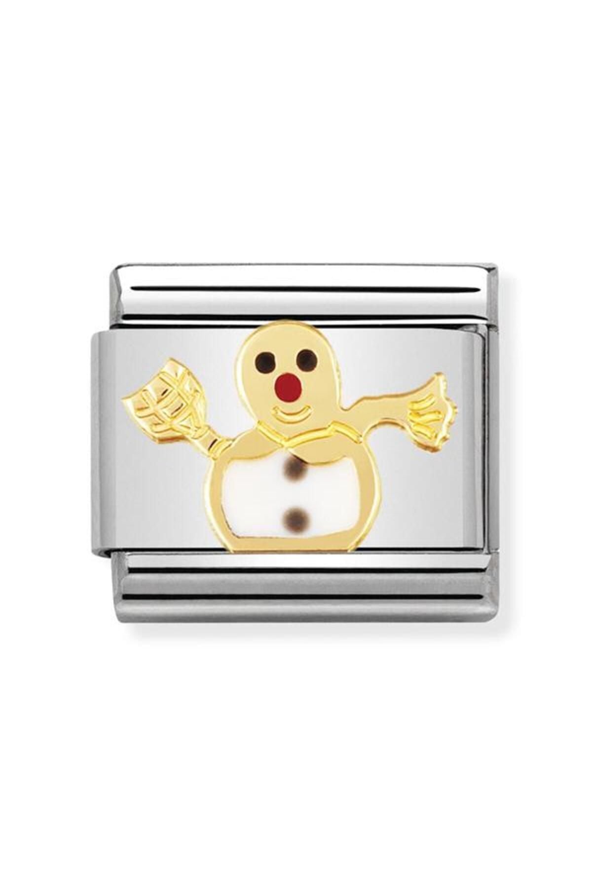 Composable Classic Chrıstmas In Stainless Steel With Enamel And 18k Gold 04_snowman