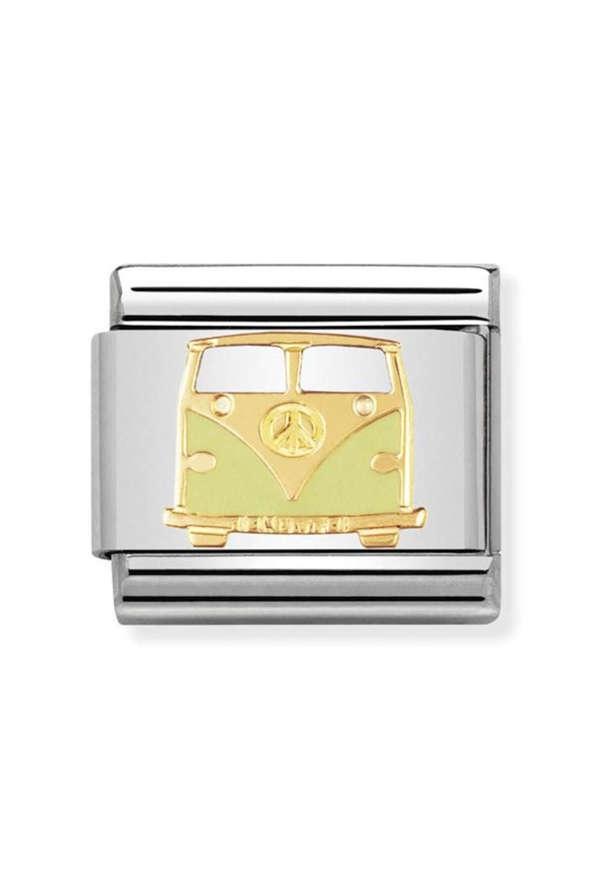 Composable Classic Dekoratif Link - Barış ve Aşk - Karavan - (03 Van) 18K Altın