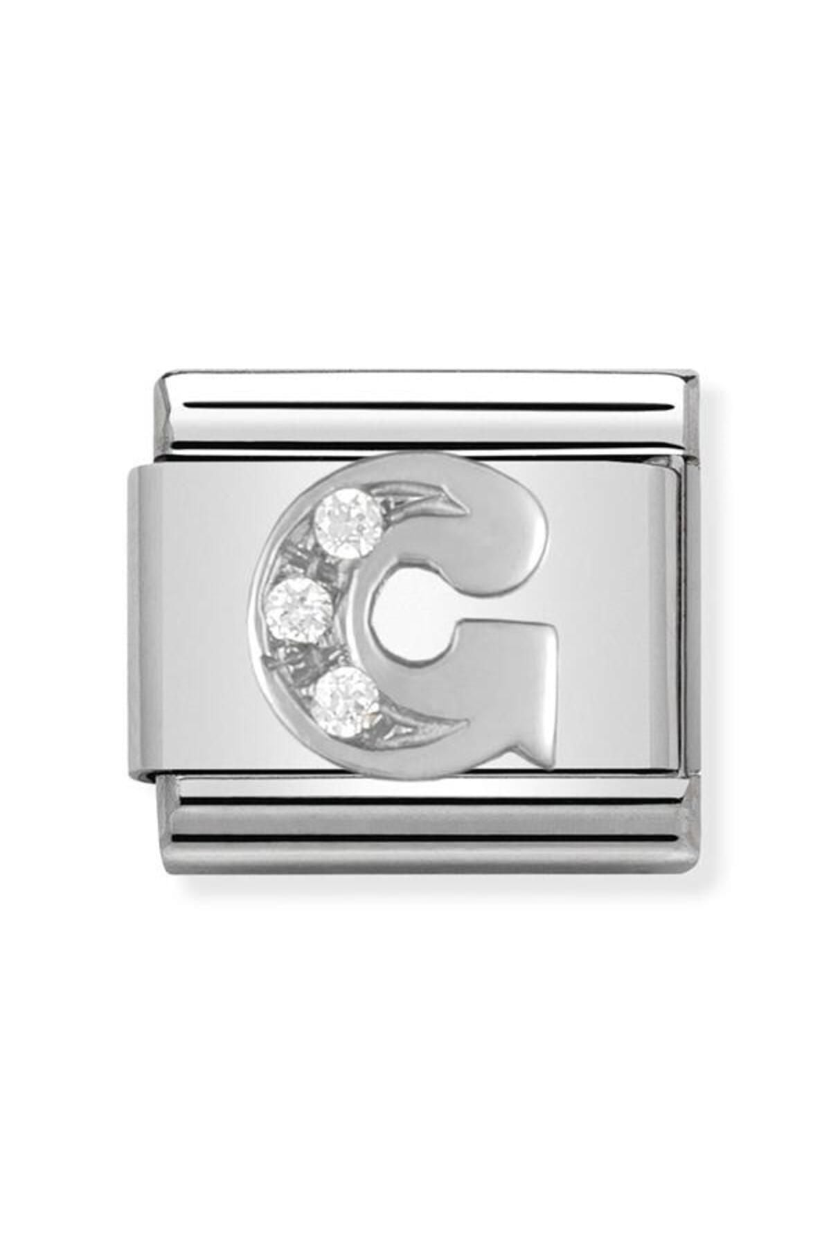 Composable Classic Dekoratif Link - Harfler Cz - G - (07 G) 925 Gümüş Zirkon