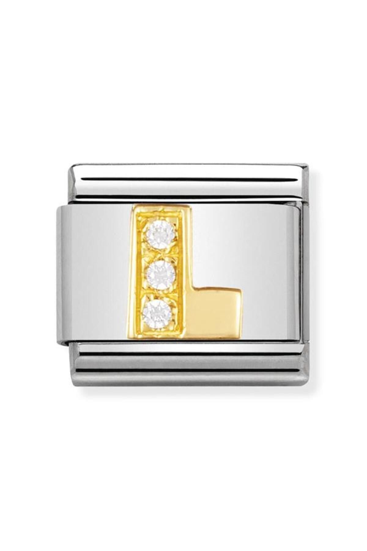 Composable Classic Dekoratif Link - Harfler Cz - L - (12 L) 18k Altın Zirkon