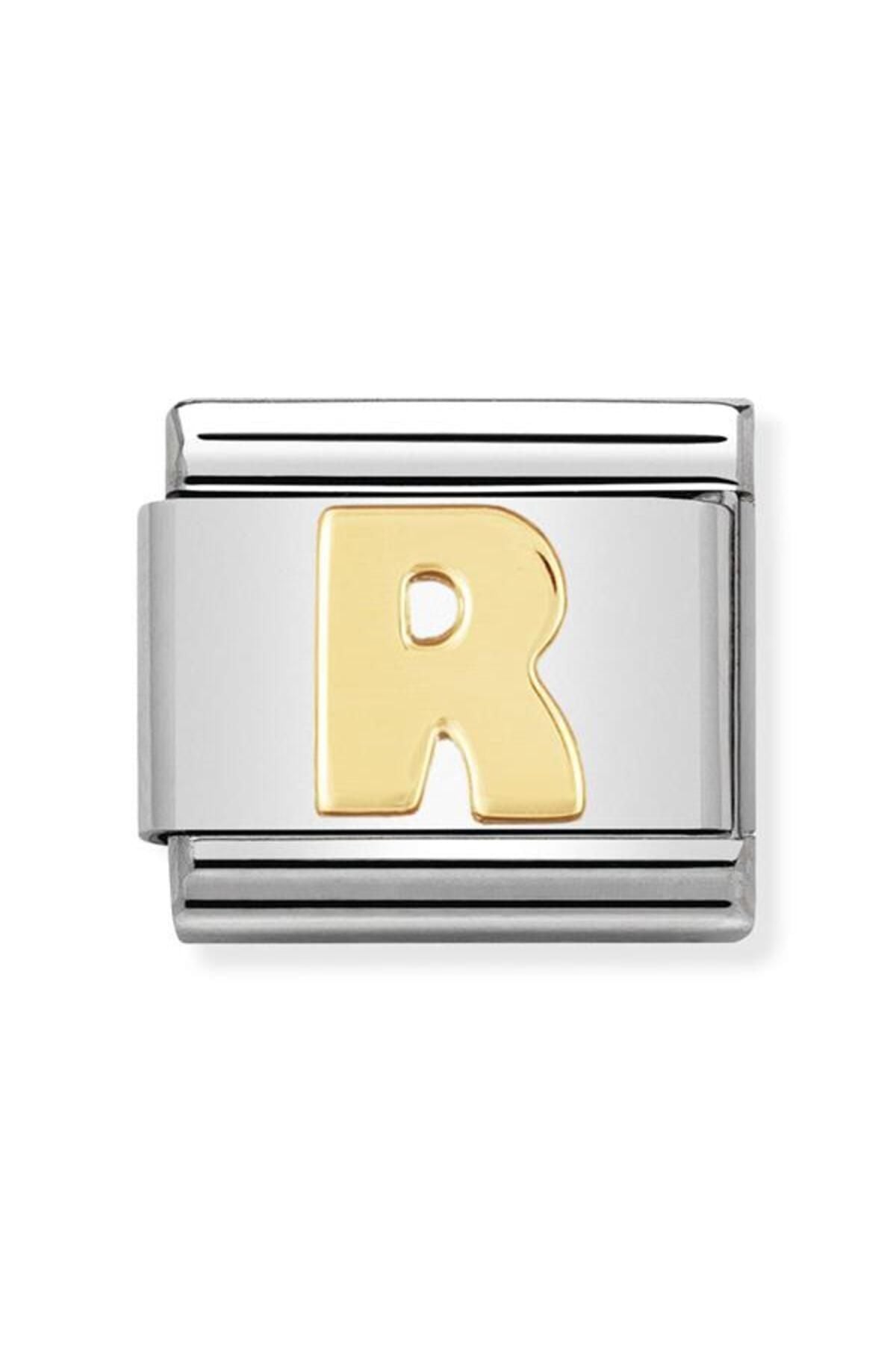Composable Classic Dekoratif Link - Harfler - R Harfi - (18 R) 18k Altın