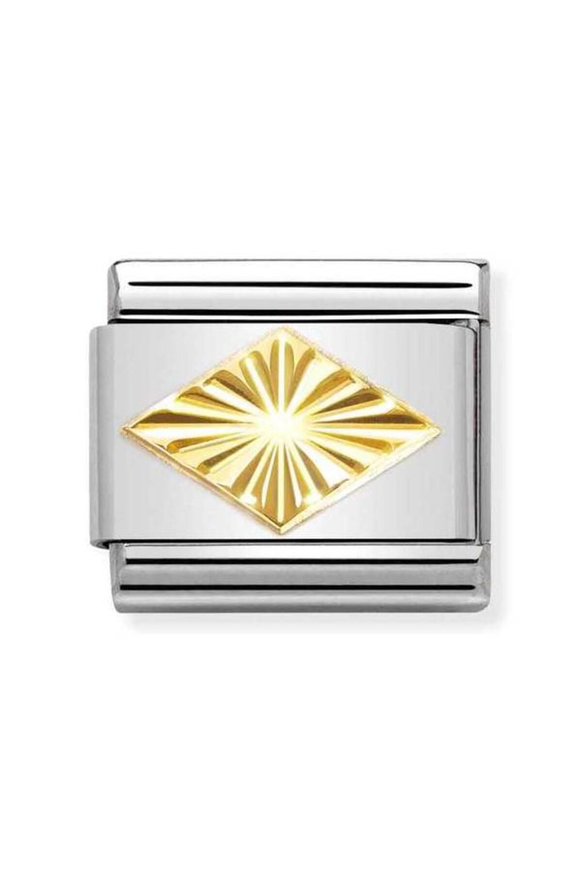 Composable Classic Dekoratif Link - Semboller - Elmas Kaplı Eşkenar Dörtgen - 18k Altın