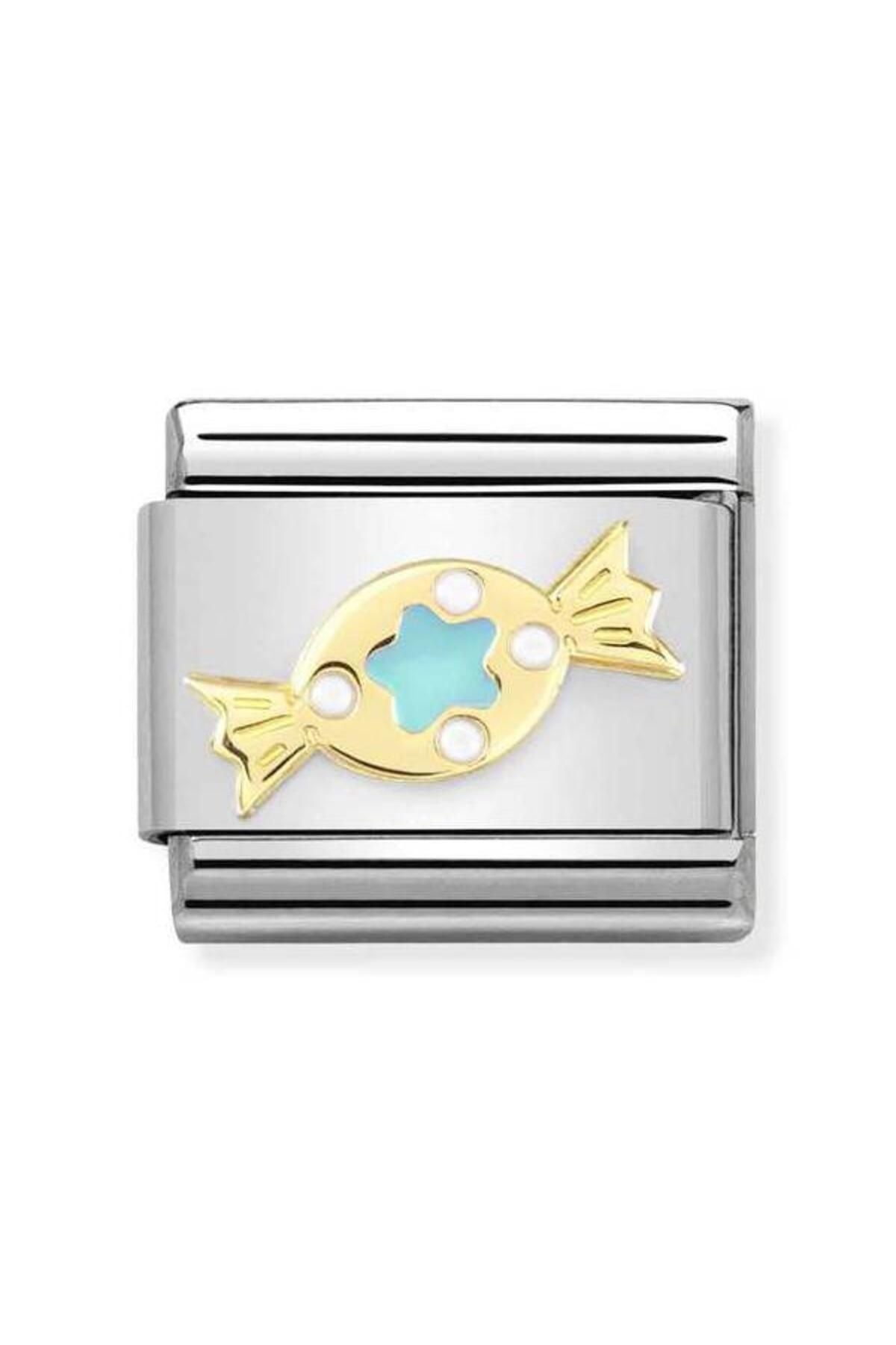 Composable Classic Dekoratif Link - Semboller - Mavi tatlı - 18K Altın