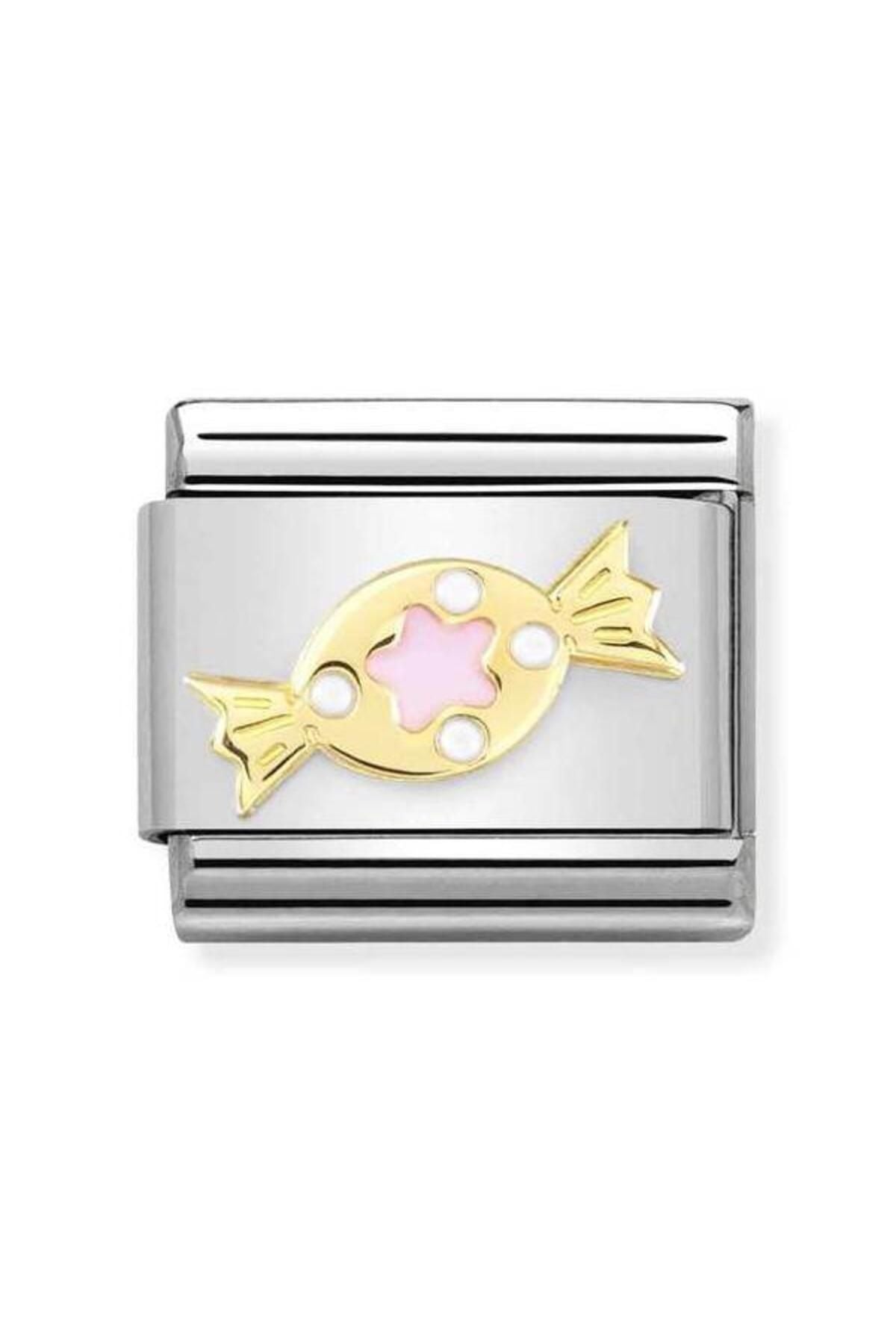 Composable Classic Dekoratif Link - Semboller - Pembe tatlı - (72 Pink Sweet) 18K Altın