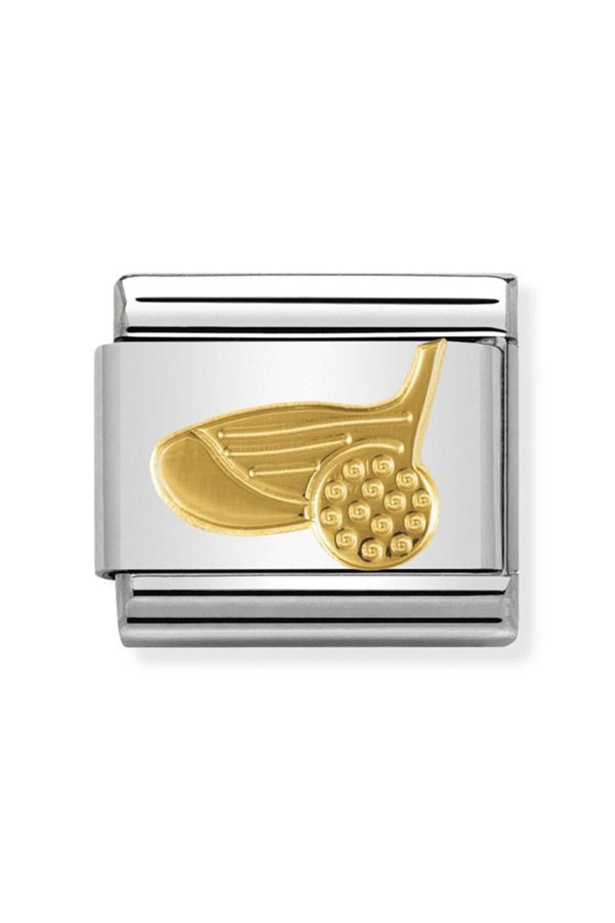 Composable Classic Dekoratif Link - Spor - Golf - (24 Golf Ball and Club) 18K Altın