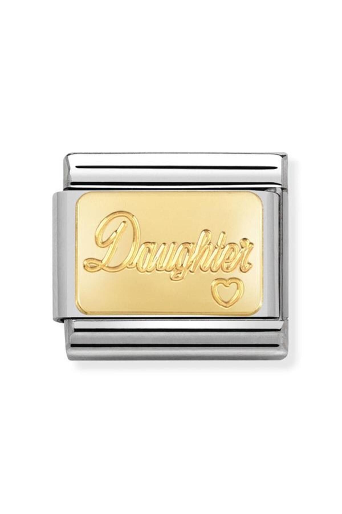 Composable Classic Engraved Sıgns In Stainless Steel With 18k Gold Custom (25_daughter)
