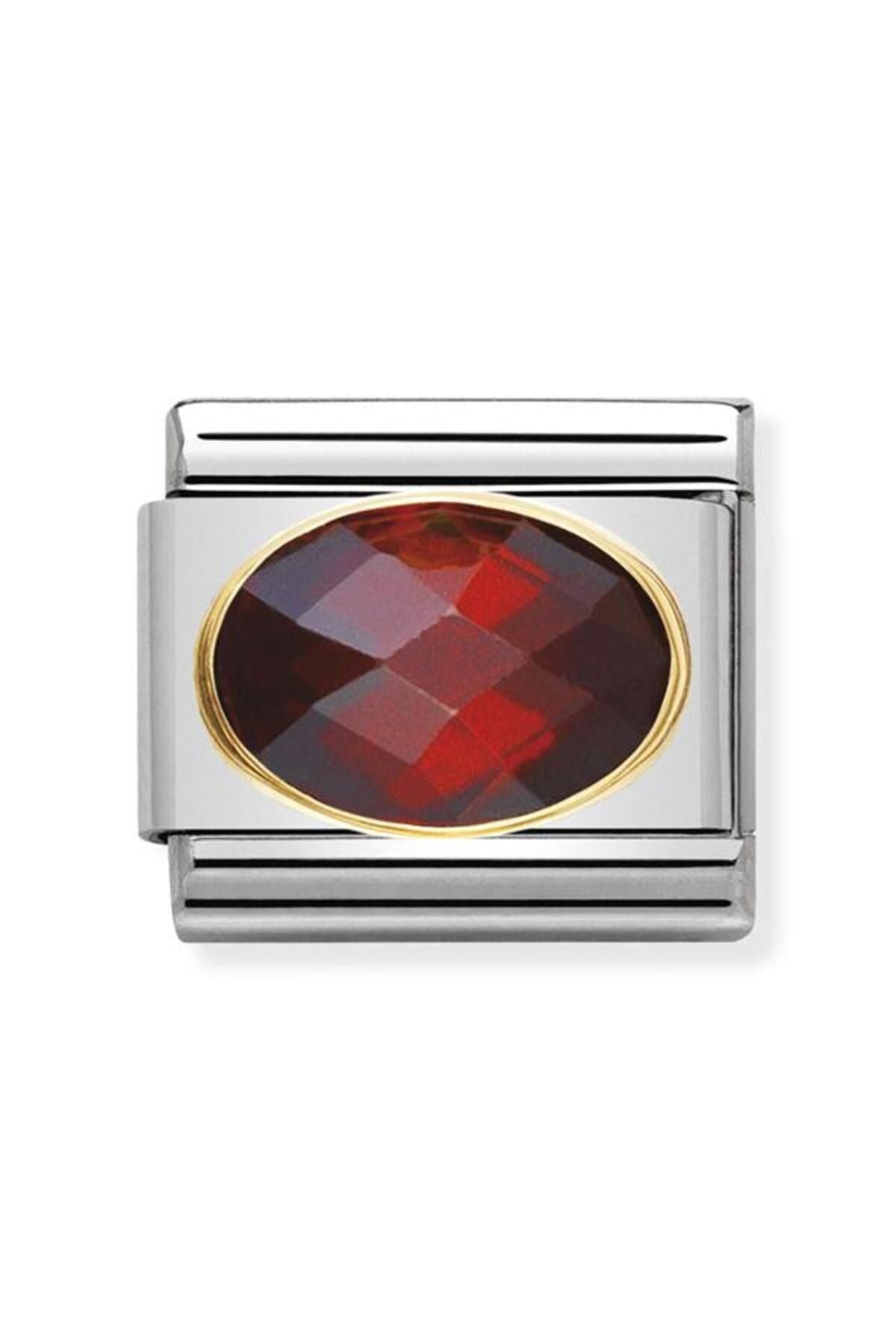 Composable Classic Faceted Cubıc Zirconia, Stainless Steel And 18k Gold (005_red)