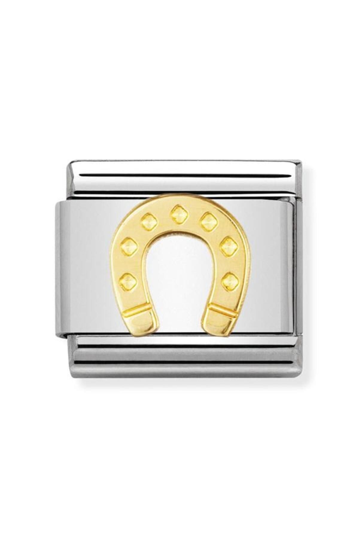 Composable Classic Good Luck In Stainless Steel With 18k Gold (08_horseshoe)