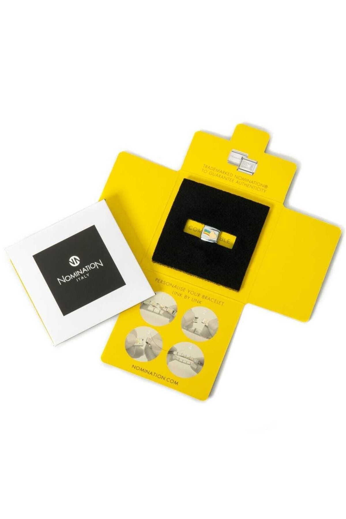 Composable Classic Love In Stainless Steel With 18k Gold (18_heart With Puzzle)
