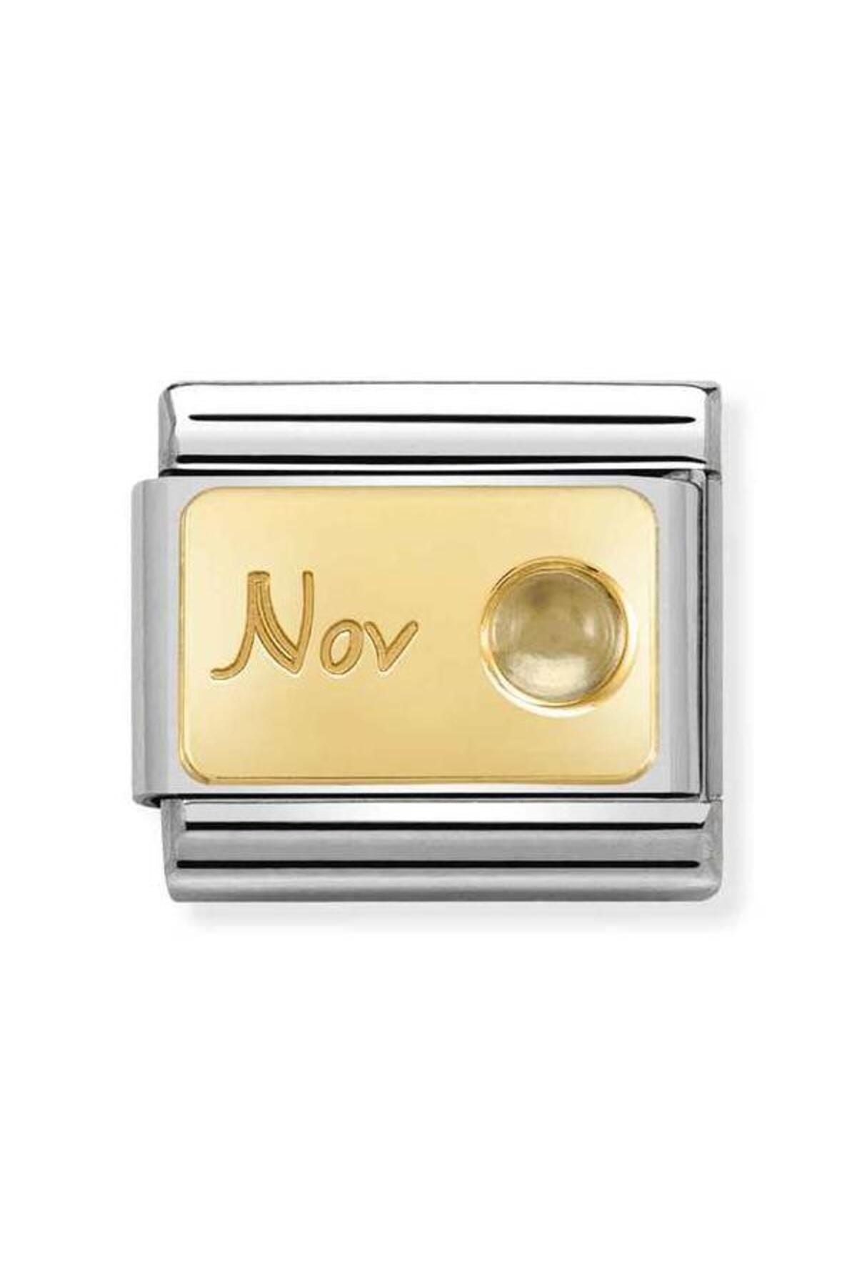 Composable Classic Month Stone In Steel Stones And 750 Gold 11_november Cıtrıne