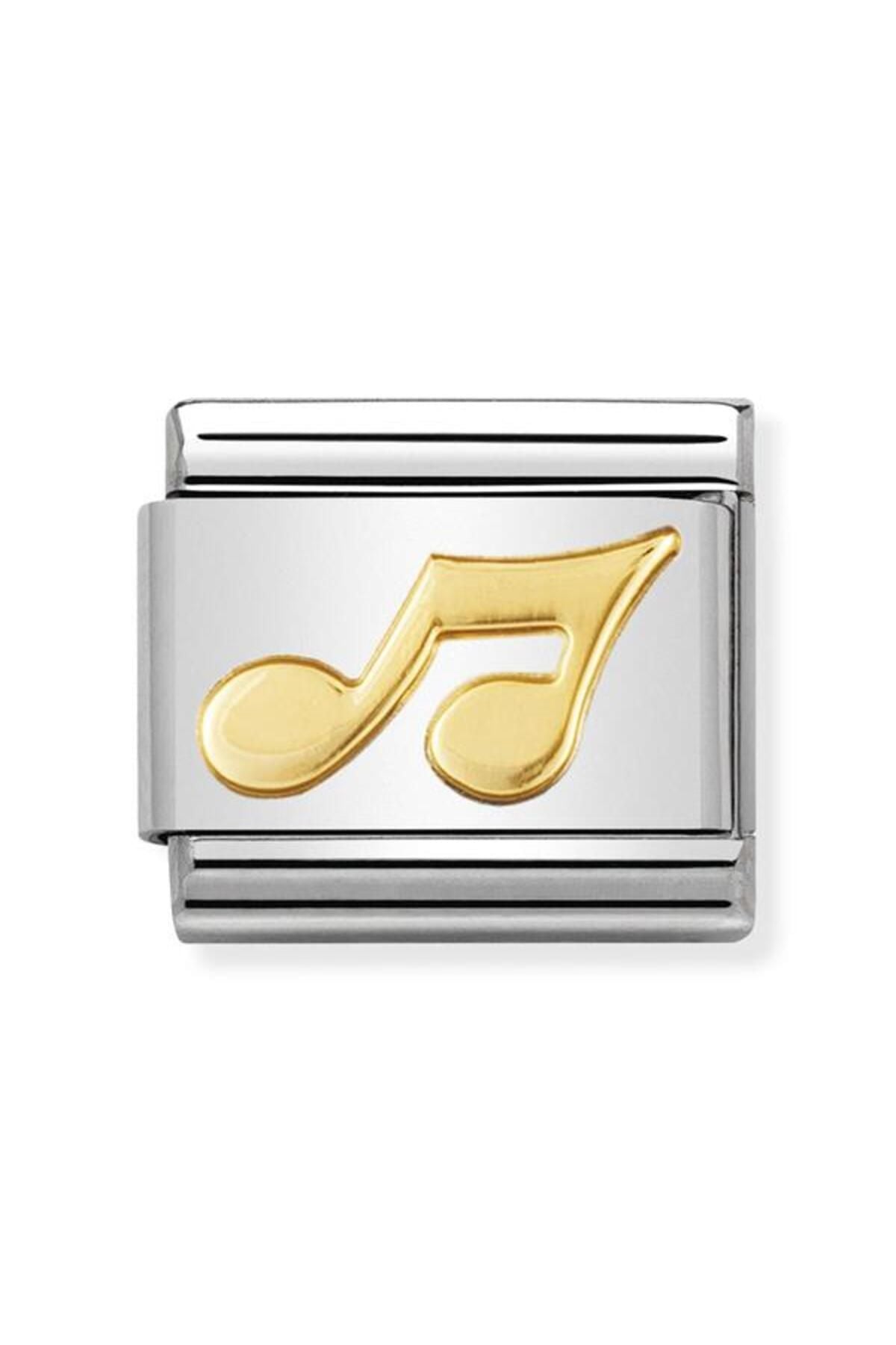 Composable Classic Musıc In Stainless Steel With 18k Gold (02_musical Note)