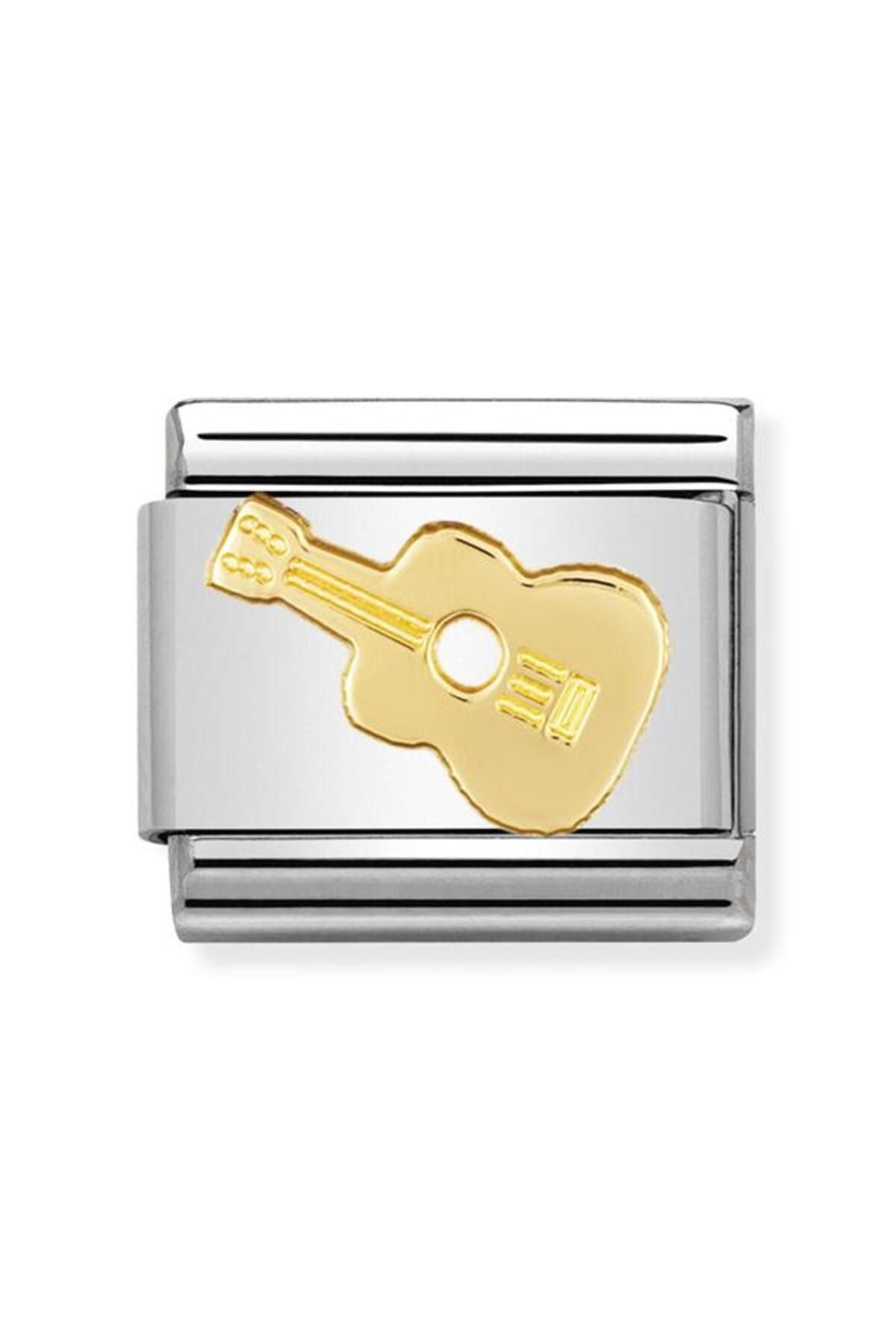 Composable Classic Musıc In Stainless Steel With 18k Gold (03_guitar)