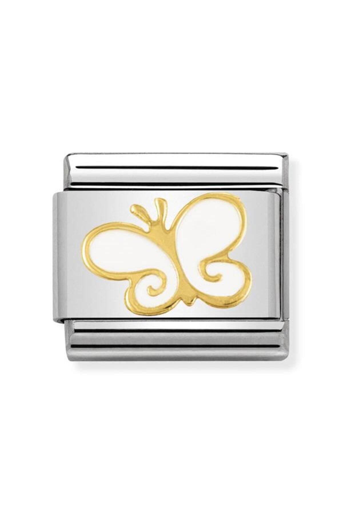Composable Classic Natura In Stainless Steel With Enamel And 18k Gold (03_butterfly)