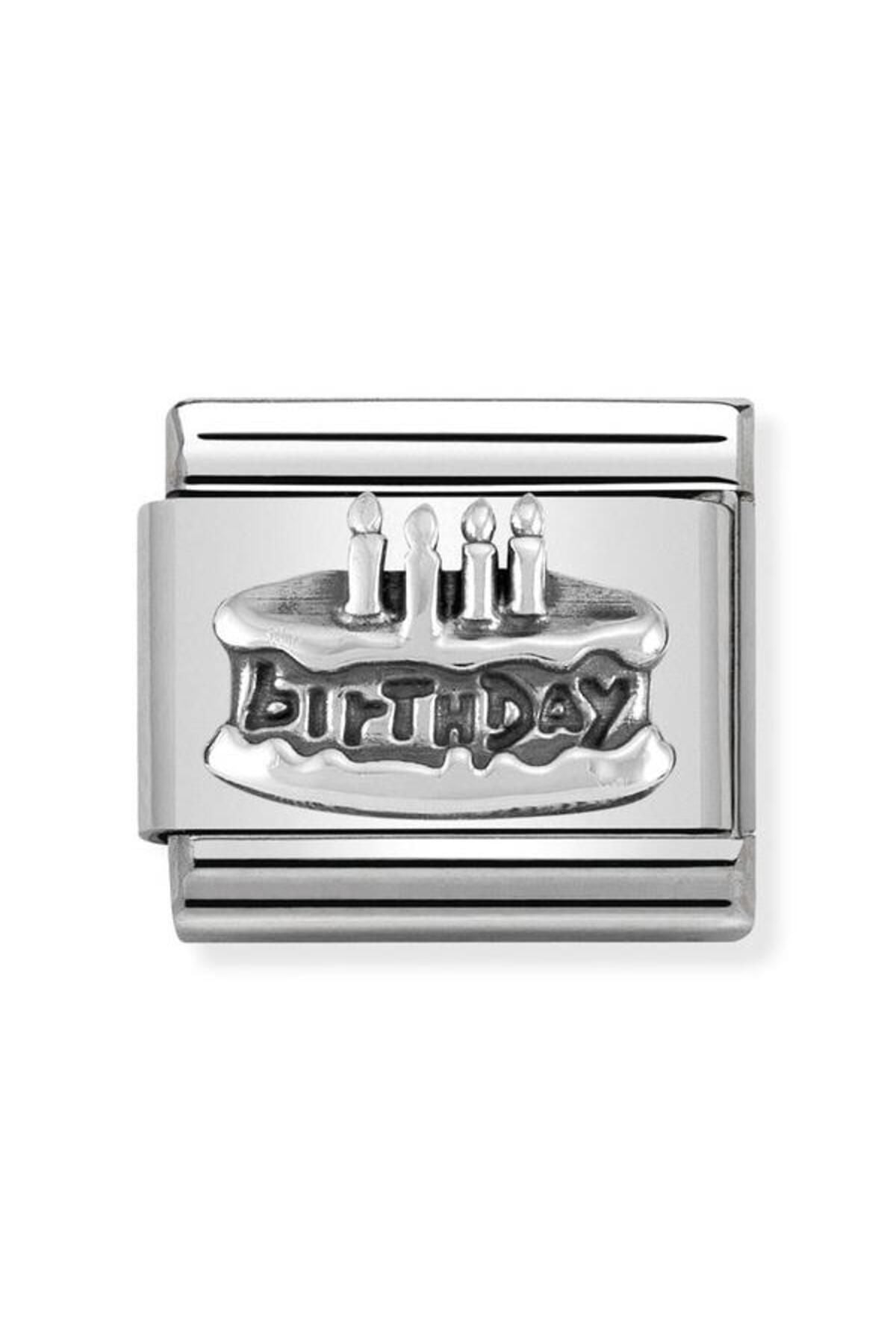 Composable Classic Oxıdızed Symbols In St,steel And Sterling Silver 20_birthday Cake