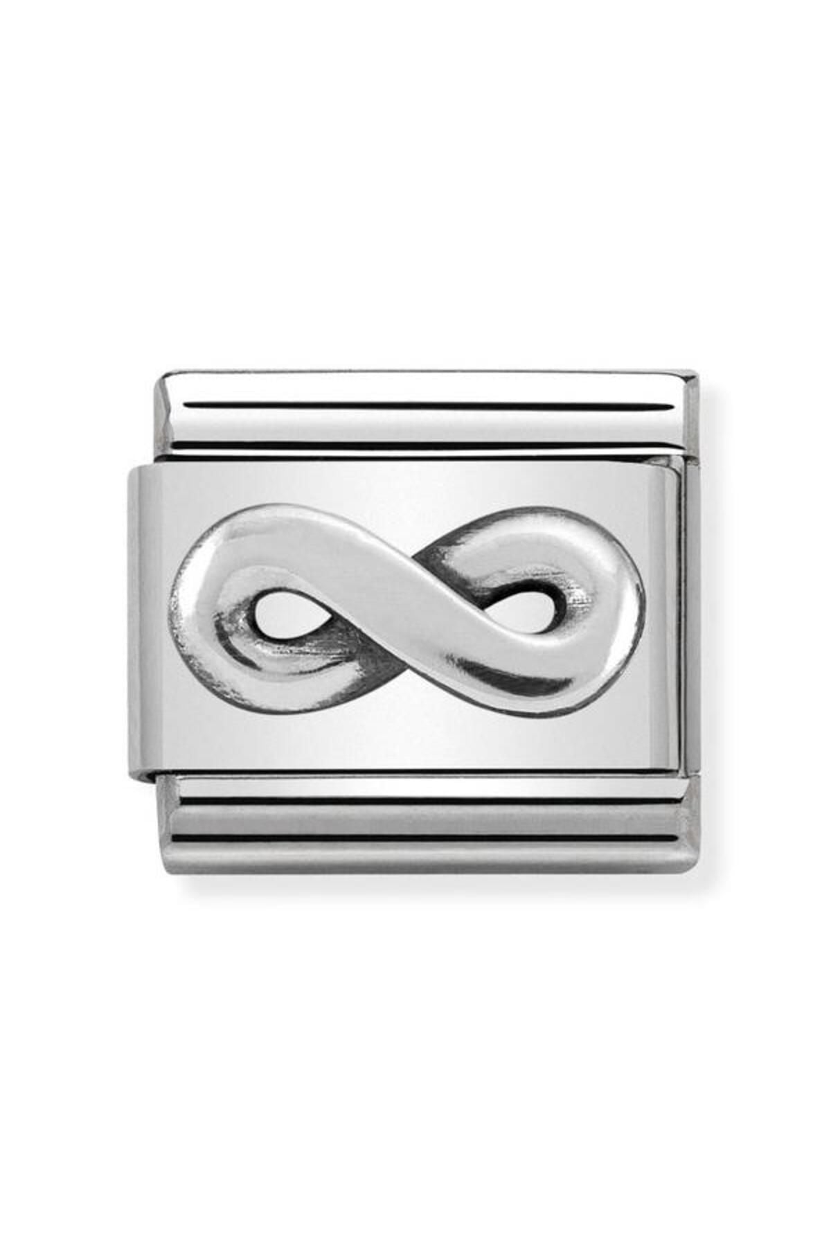 Composable Classic Oxıdızed Symbols In St,steel And Sterling Silver (21_ınfinity)