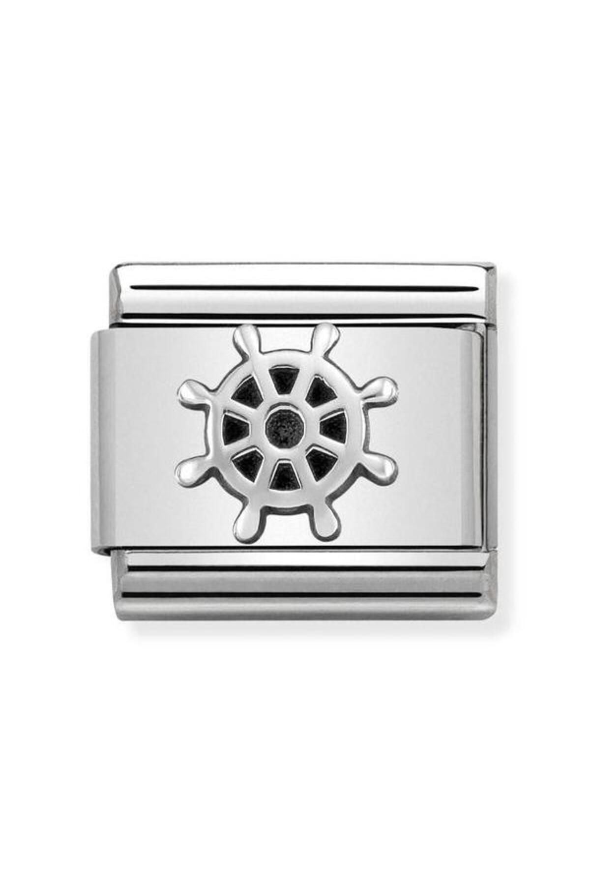 Composable Classic Oxıdızed Symbols In St steel And Sterling Silver 26 boat Wheel