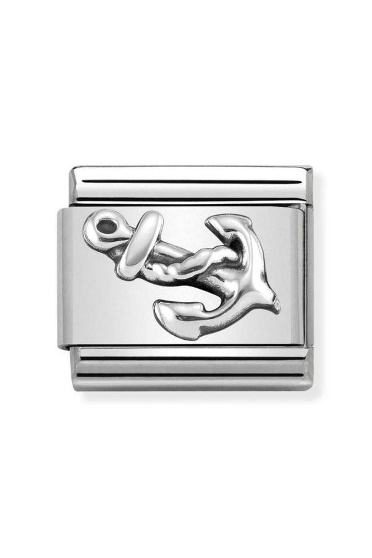 Composable Classic Oxıdızed Symbols In St,steel And Sterling Silver (27_anchor)