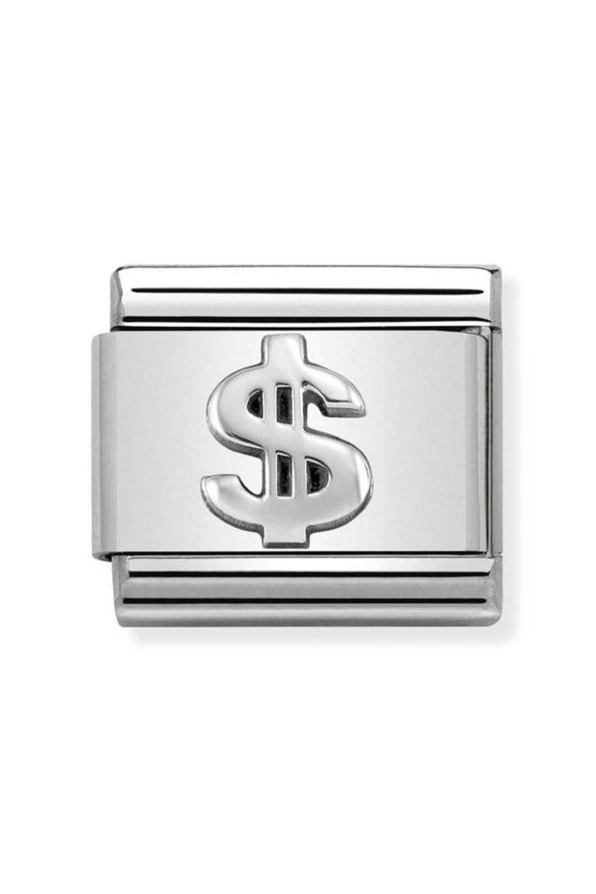 Composable Classic Oxıdızed Symbols In St,steel And Sterling Silver (31_dollar)