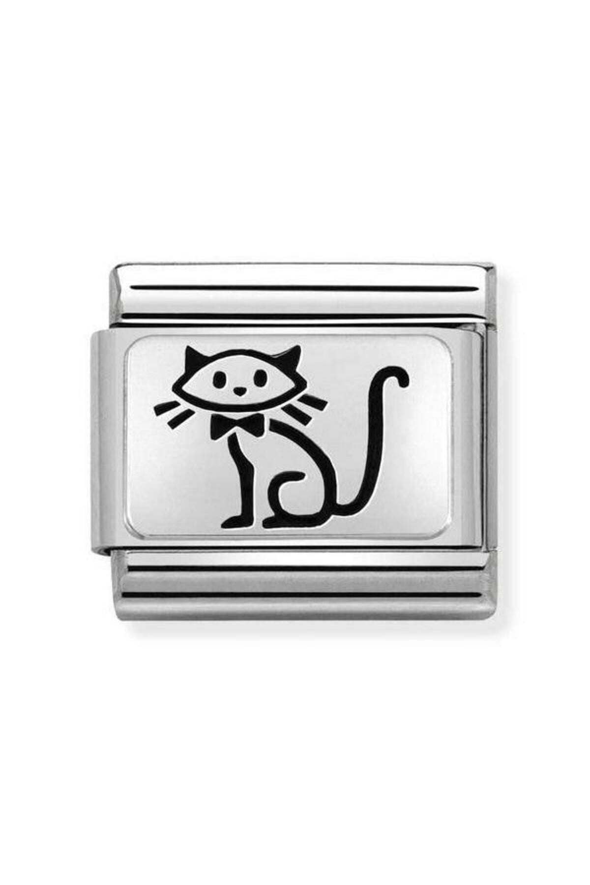 Composable Classic Oxydısed Plates 2 In Steel And 925 Silver (53_family Cat)